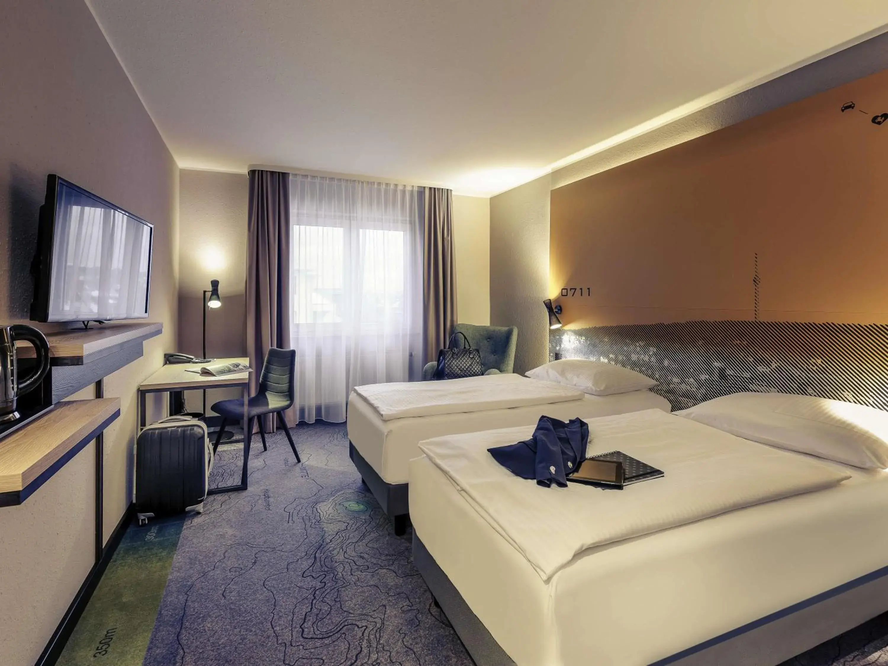 Bedroom, Bed in Mercure Stuttgart Zuffenhausen Bedroom, Bed in Mercure Stuttgart Zuffenhausen