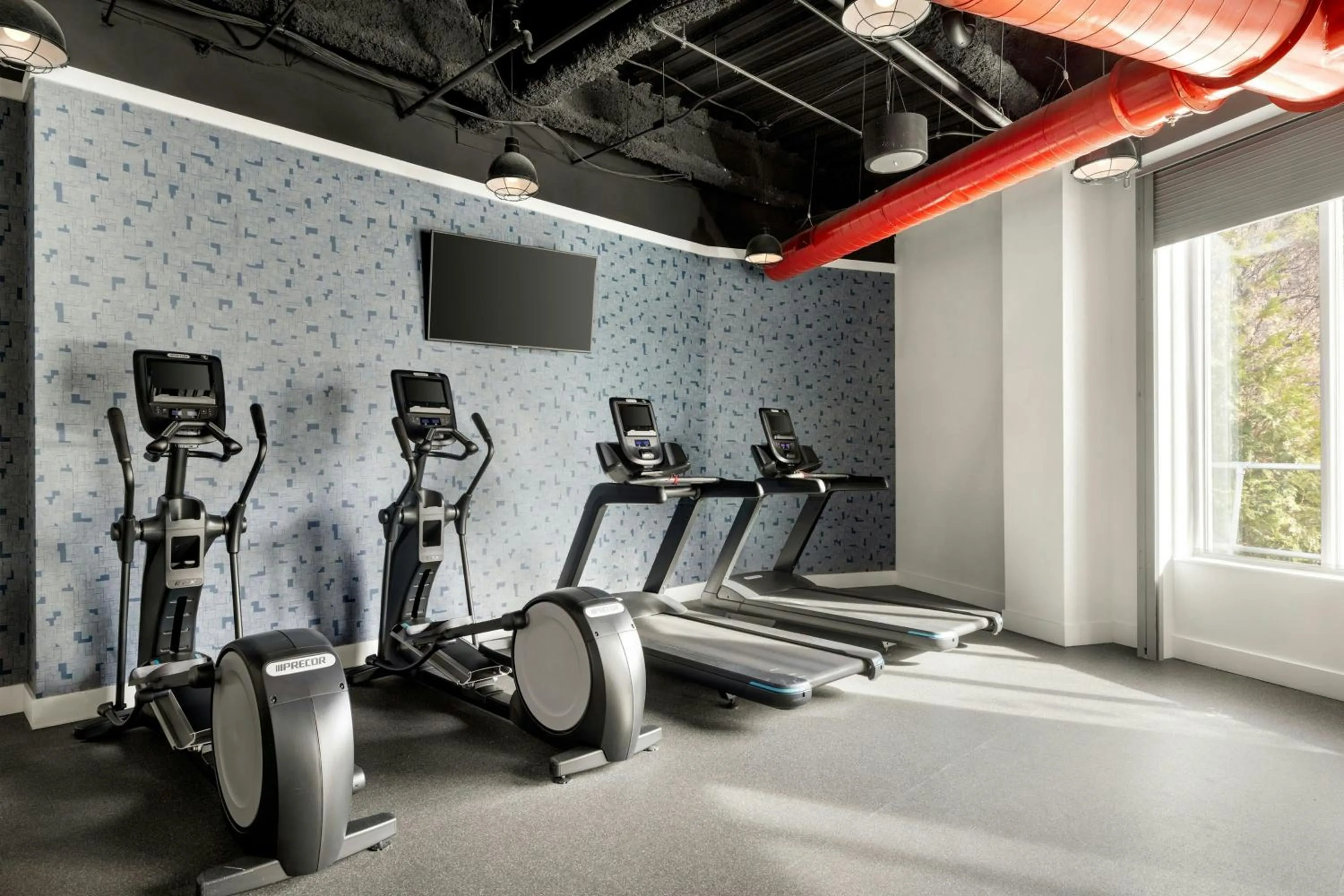 Fitness centre/facilities in The Casso, Raleigh, a Tribute Portfolio Hotel