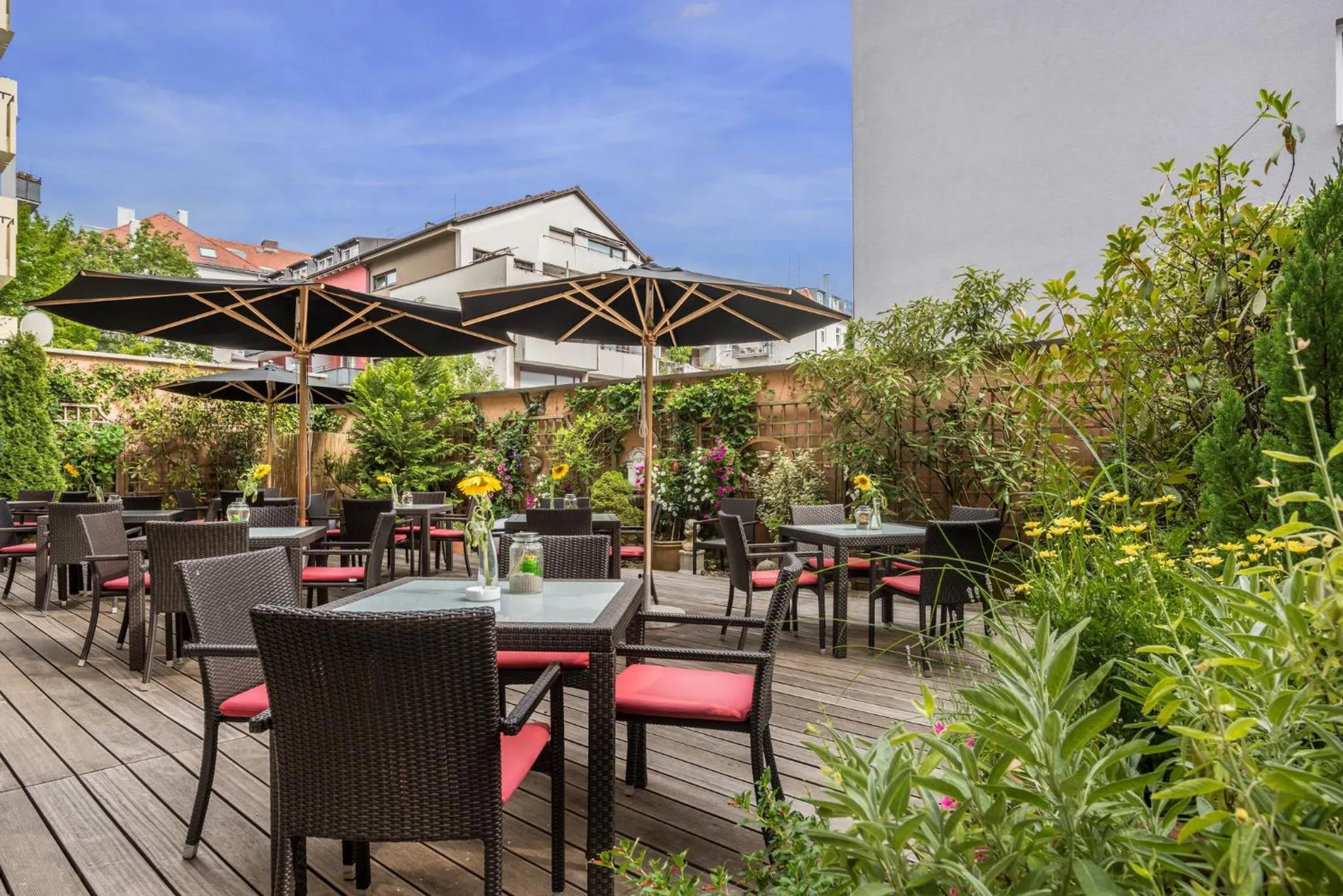 Garden view in Bavaria Boutique Hotel