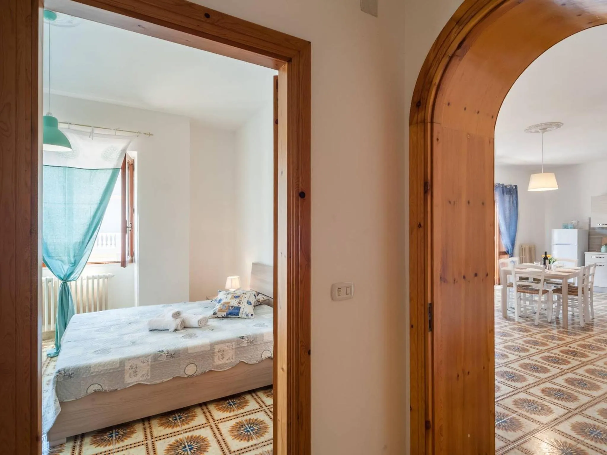 Bedroom in Elegant Apartment With Sea View In Otranto, Wifi, Air Conditioning And Parking