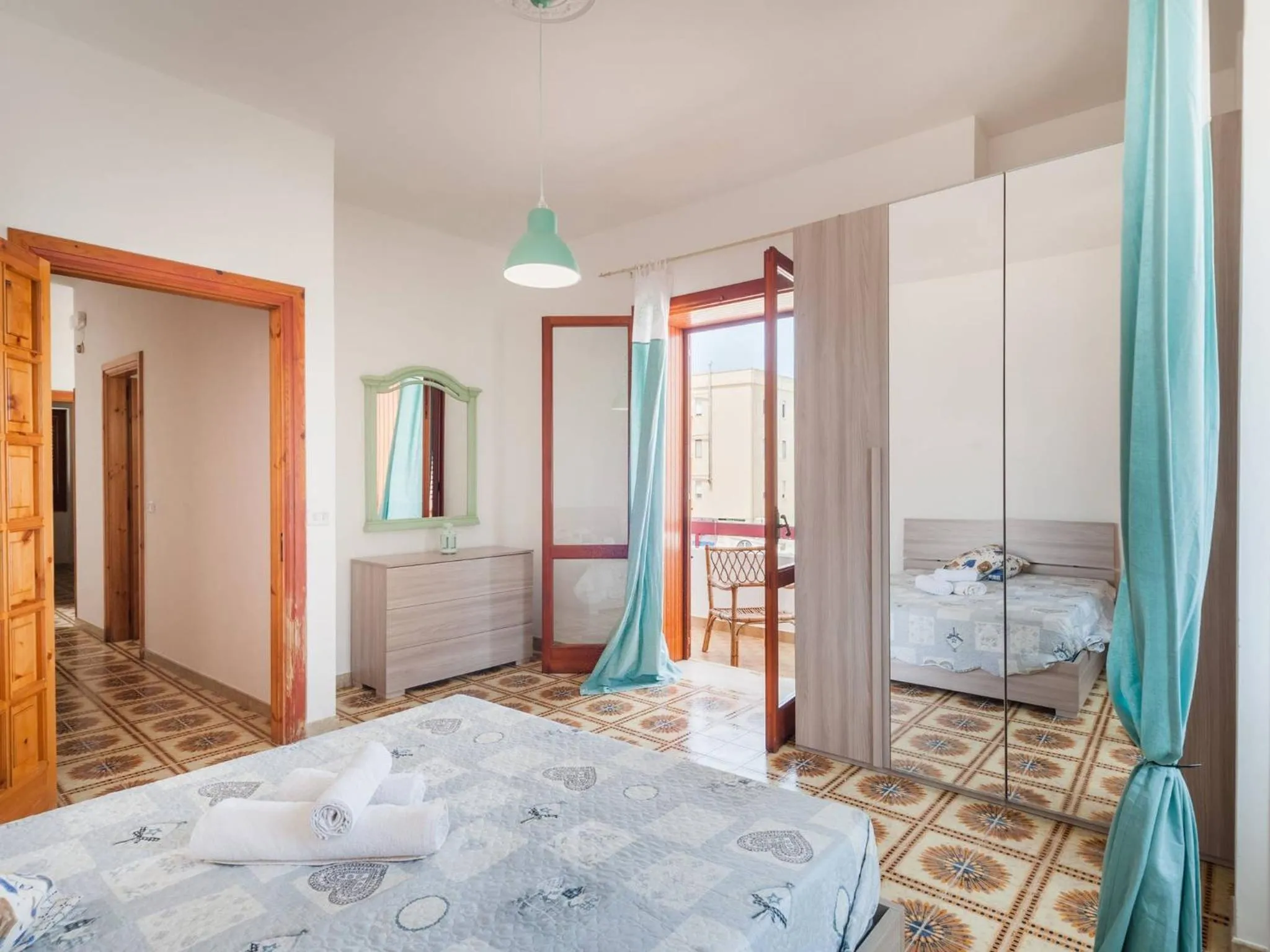 Bedroom in Elegant Apartment With Sea View In Otranto, Wifi, Air Conditioning And Parking