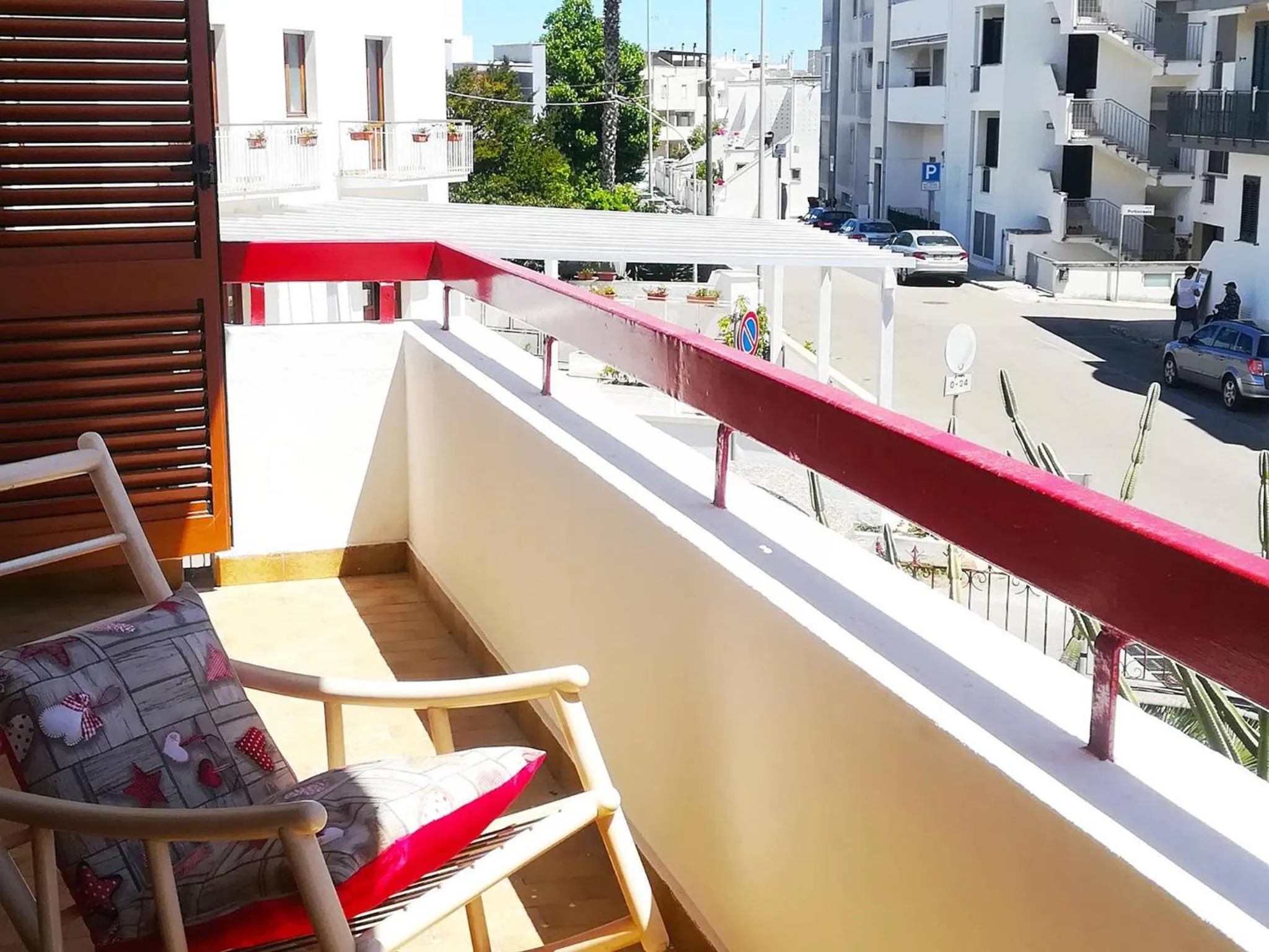 Balcony/Terrace in Elegant Apartment With Sea View In Otranto, Wifi, Air Conditioning And Parking