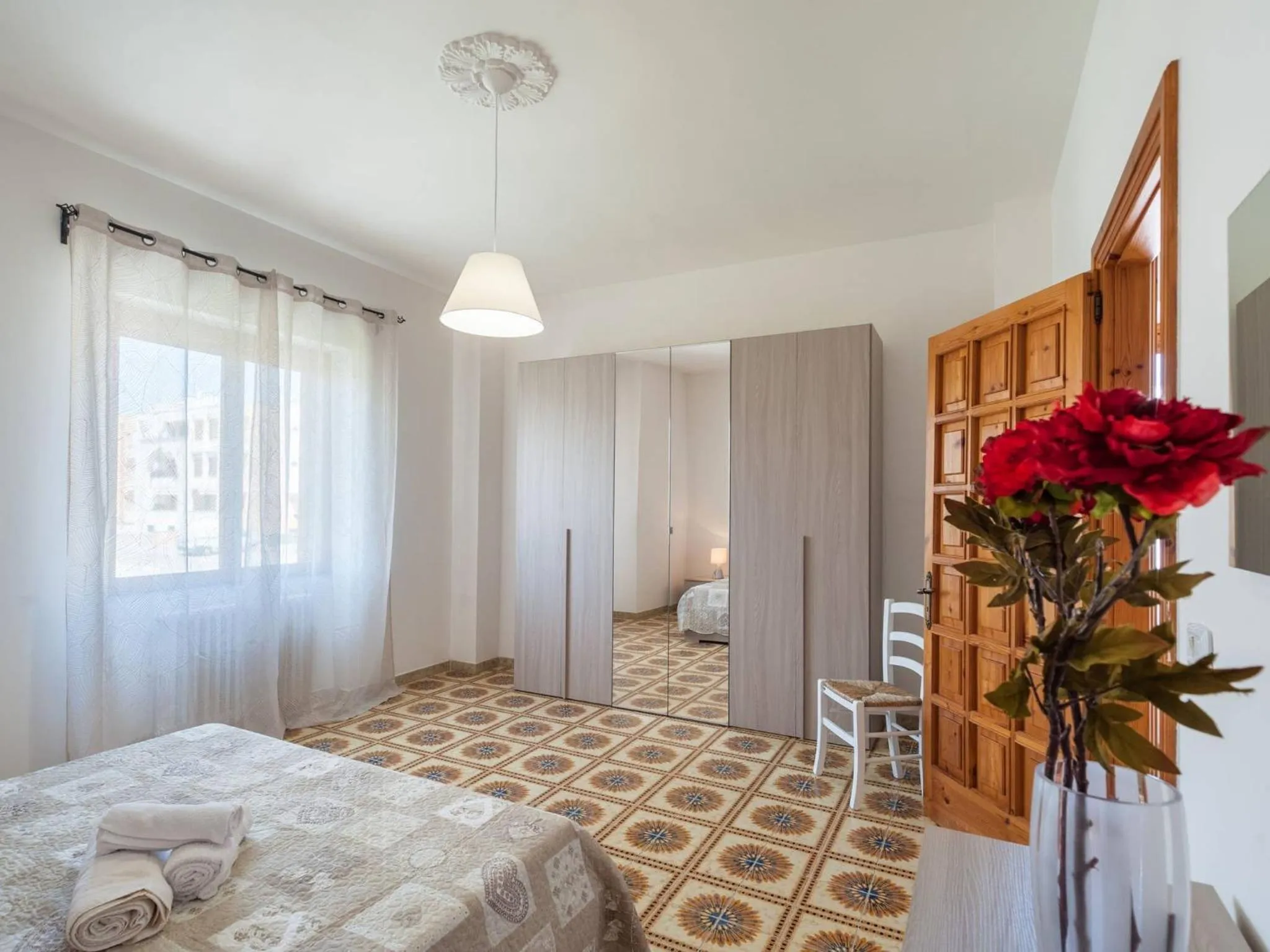 Bedroom in Elegant Apartment With Sea View In Otranto, Wifi, Air Conditioning And Parking