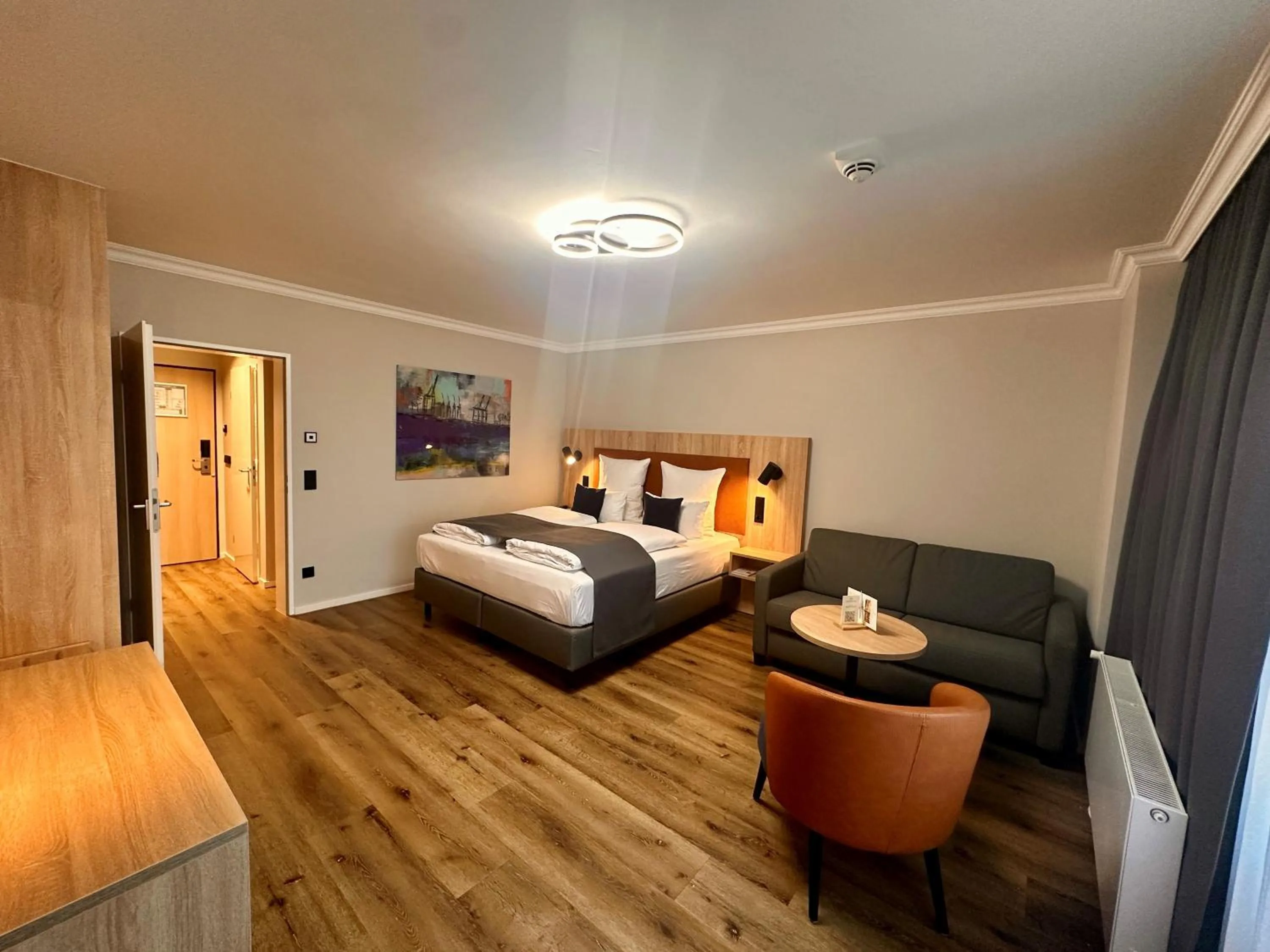 Bed in Apartment-Hotel Hamburg Mitte