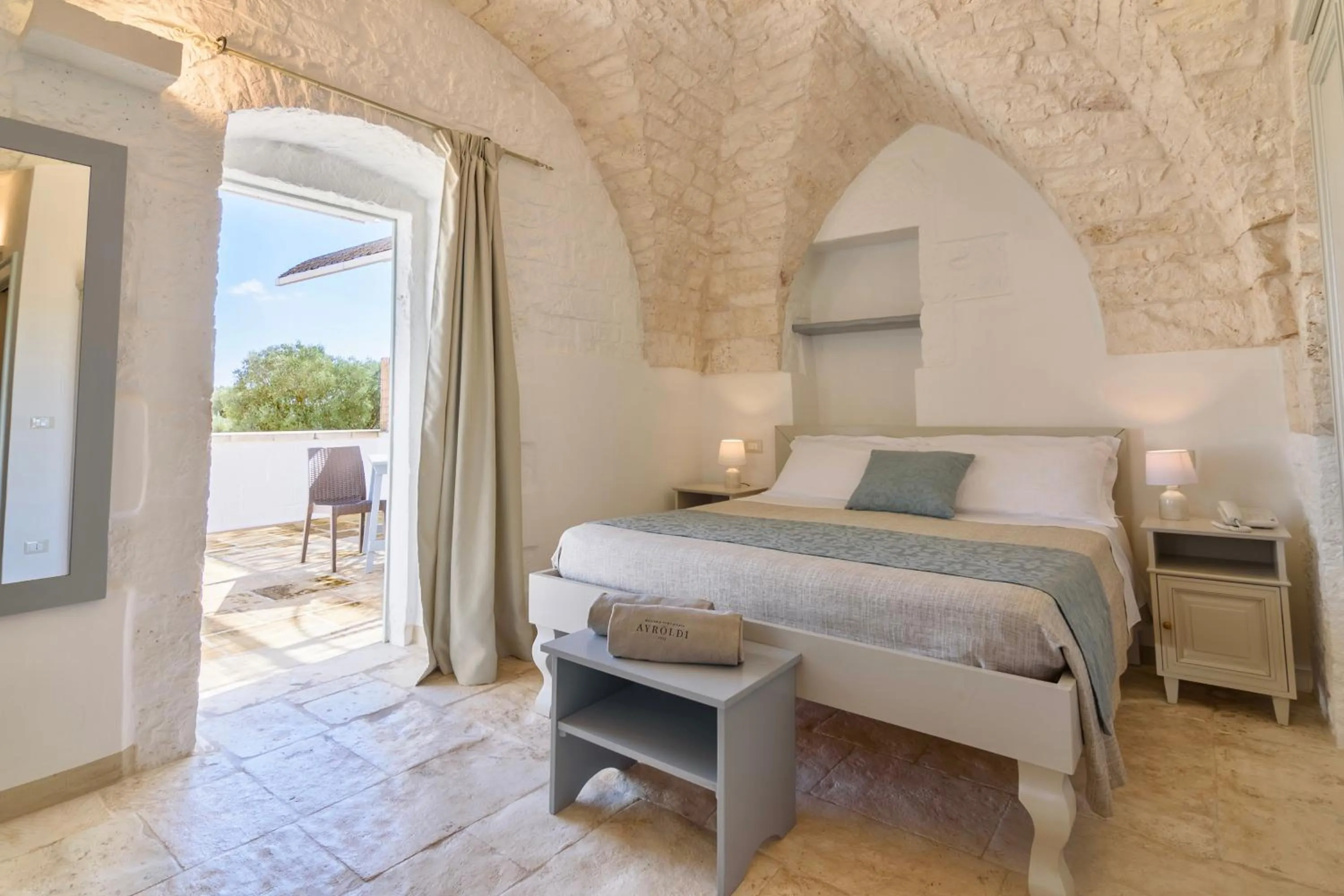 Bed in Masseria Ayroldi