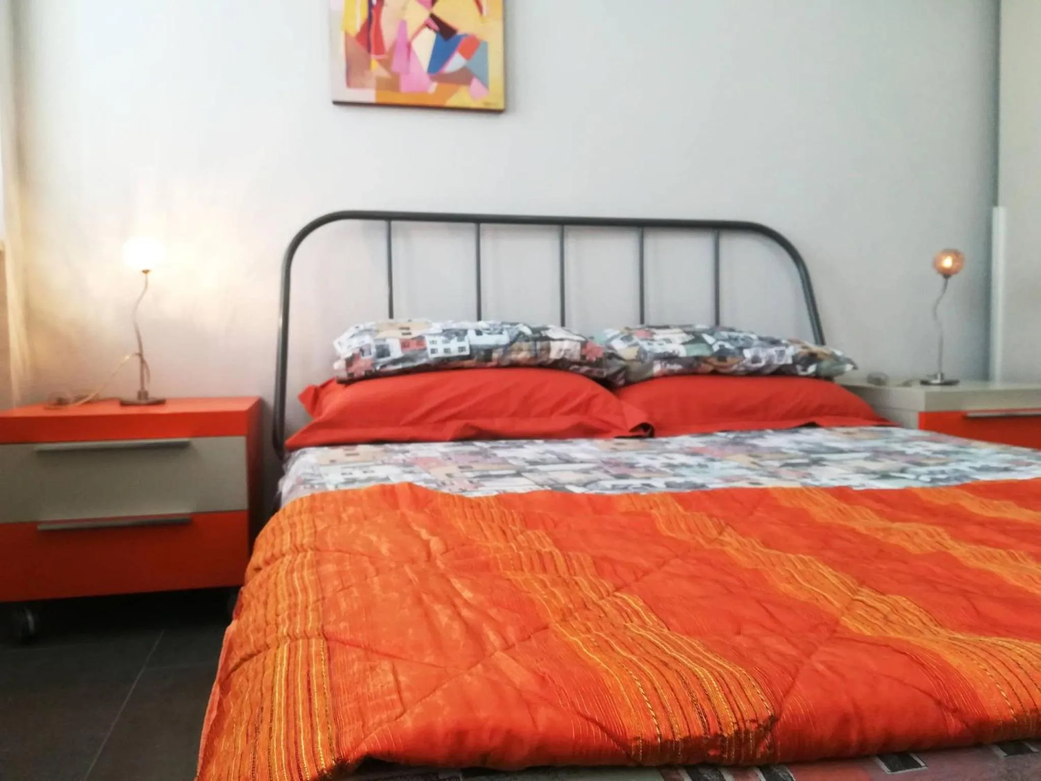 Bedroom in Modern Holiday Apartment With Wi-fi, Air Conditioning And Balcony; Pets Allowed
