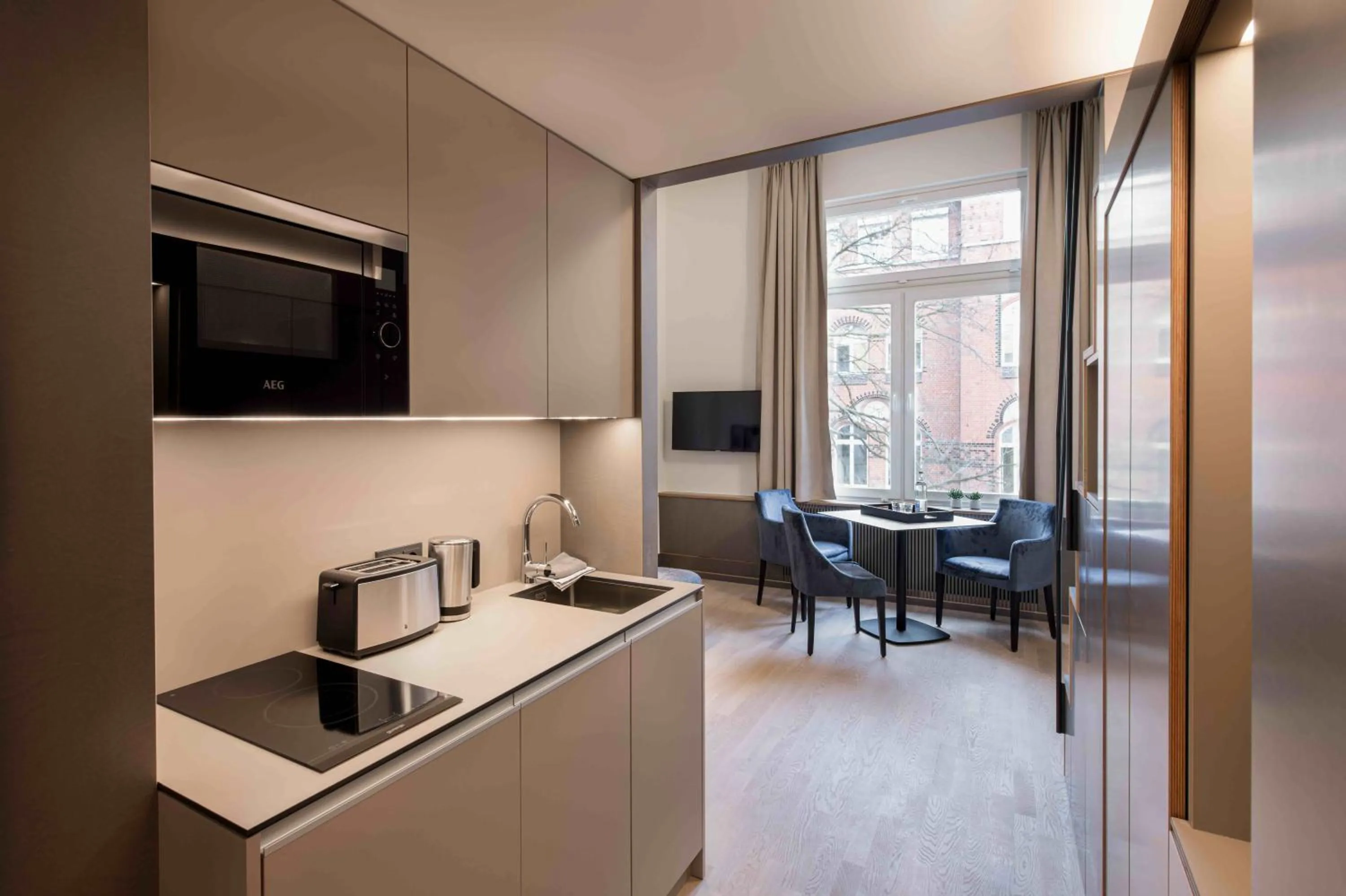 Kitchen or kitchenette in OBERDECK Studio Apartments - Adults only