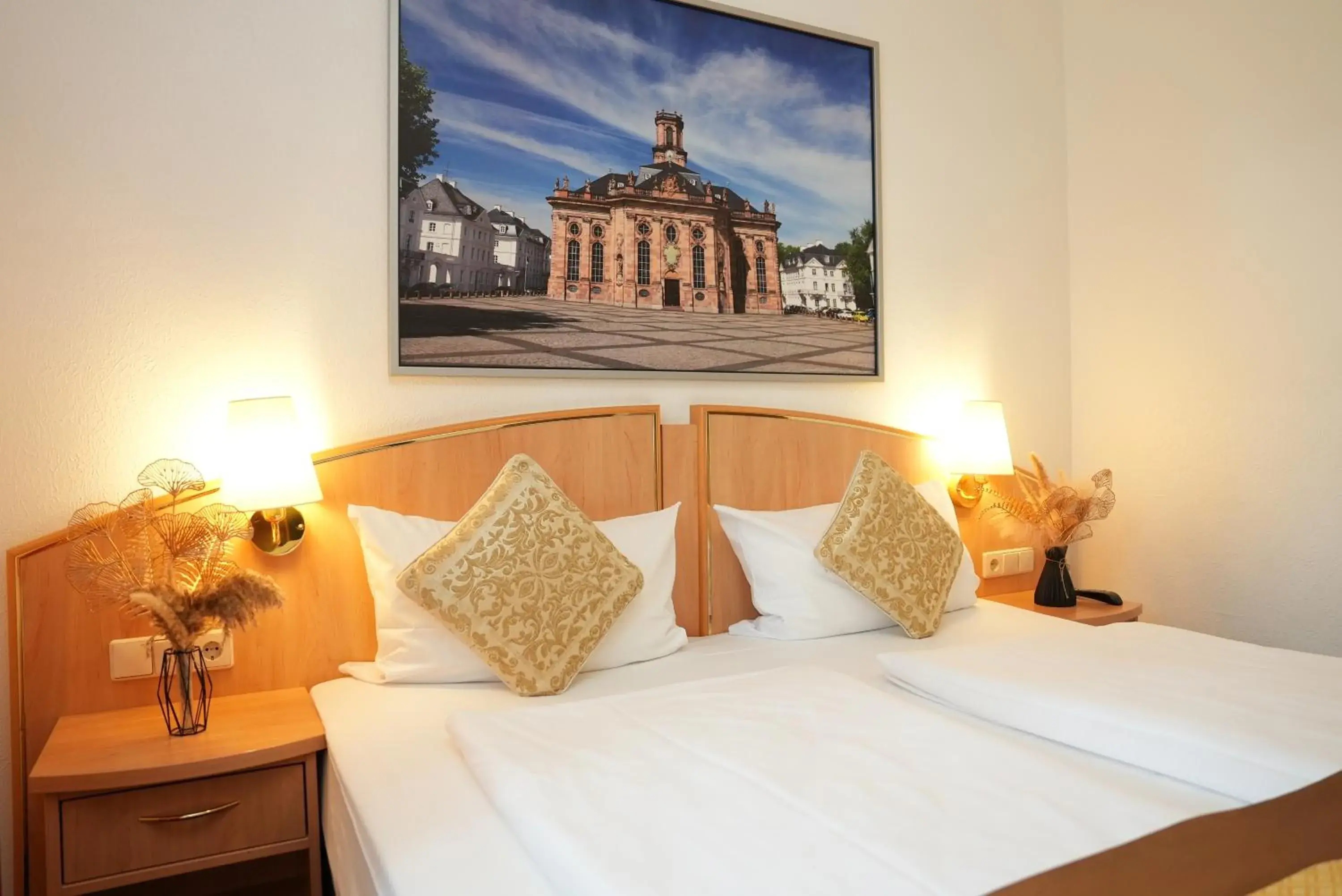 Bed in UNO Hotel Posthof Saarlouis Bed in UNO Hotel Posthof Saarlouis