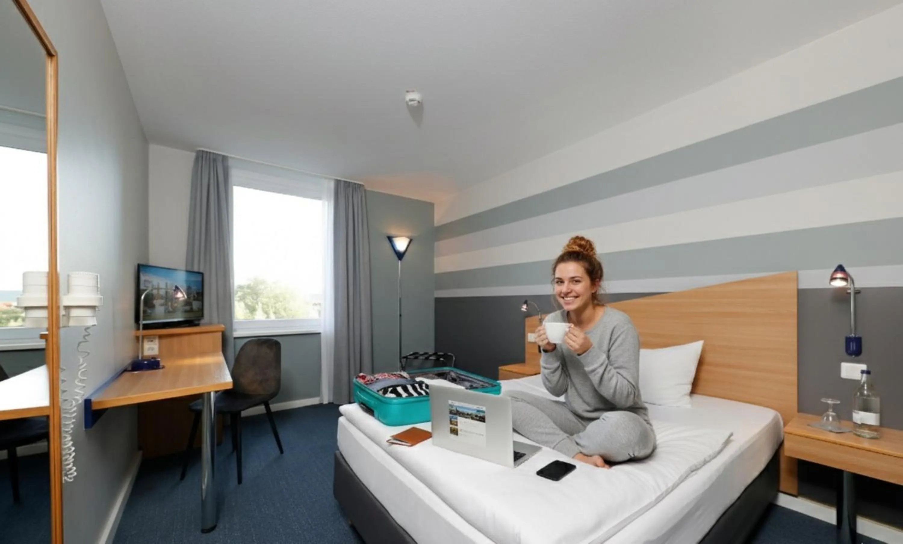 Bed in Median Hotel Hannover Messe