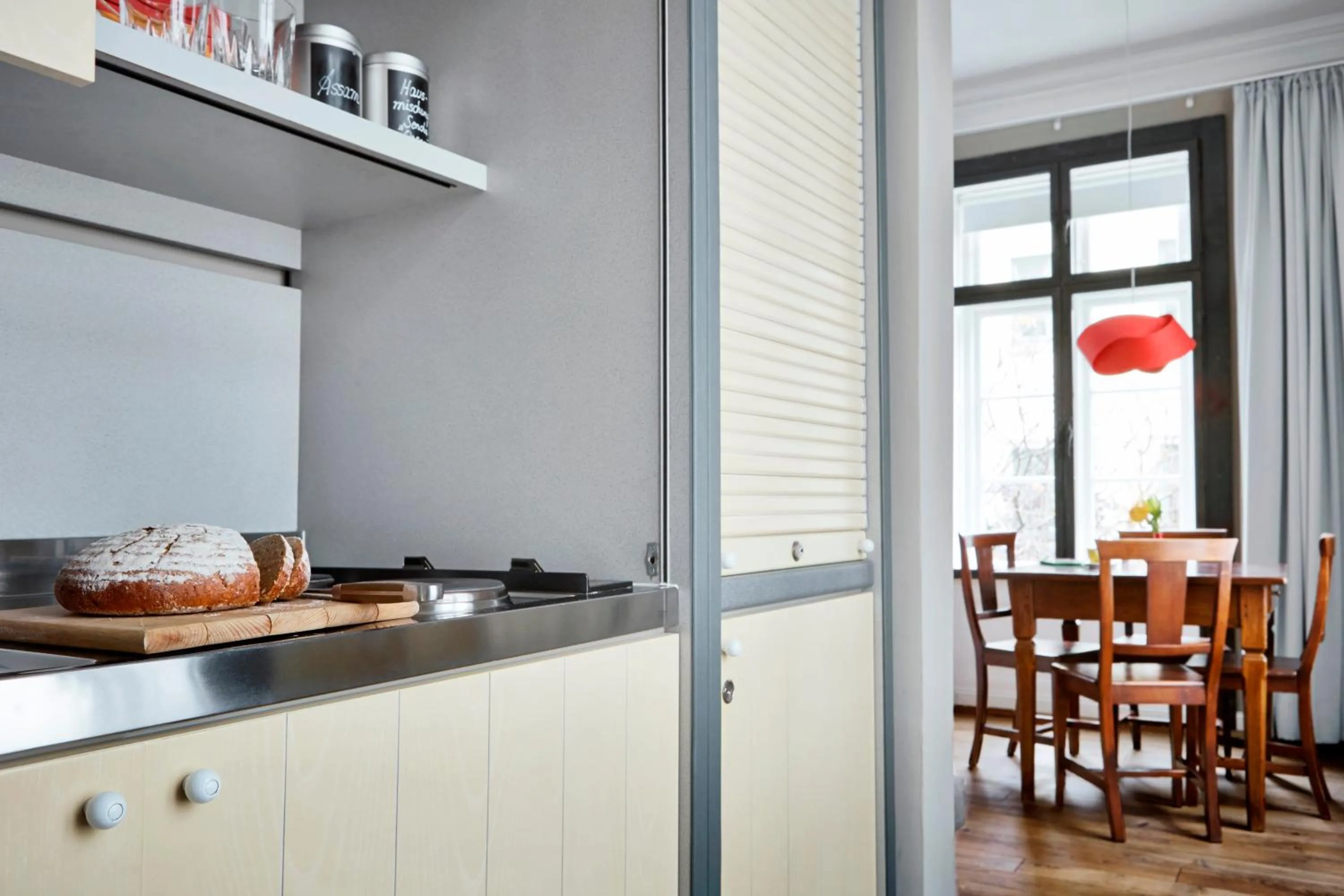 Kitchen or kitchenette in Wedina Serviced Apartments