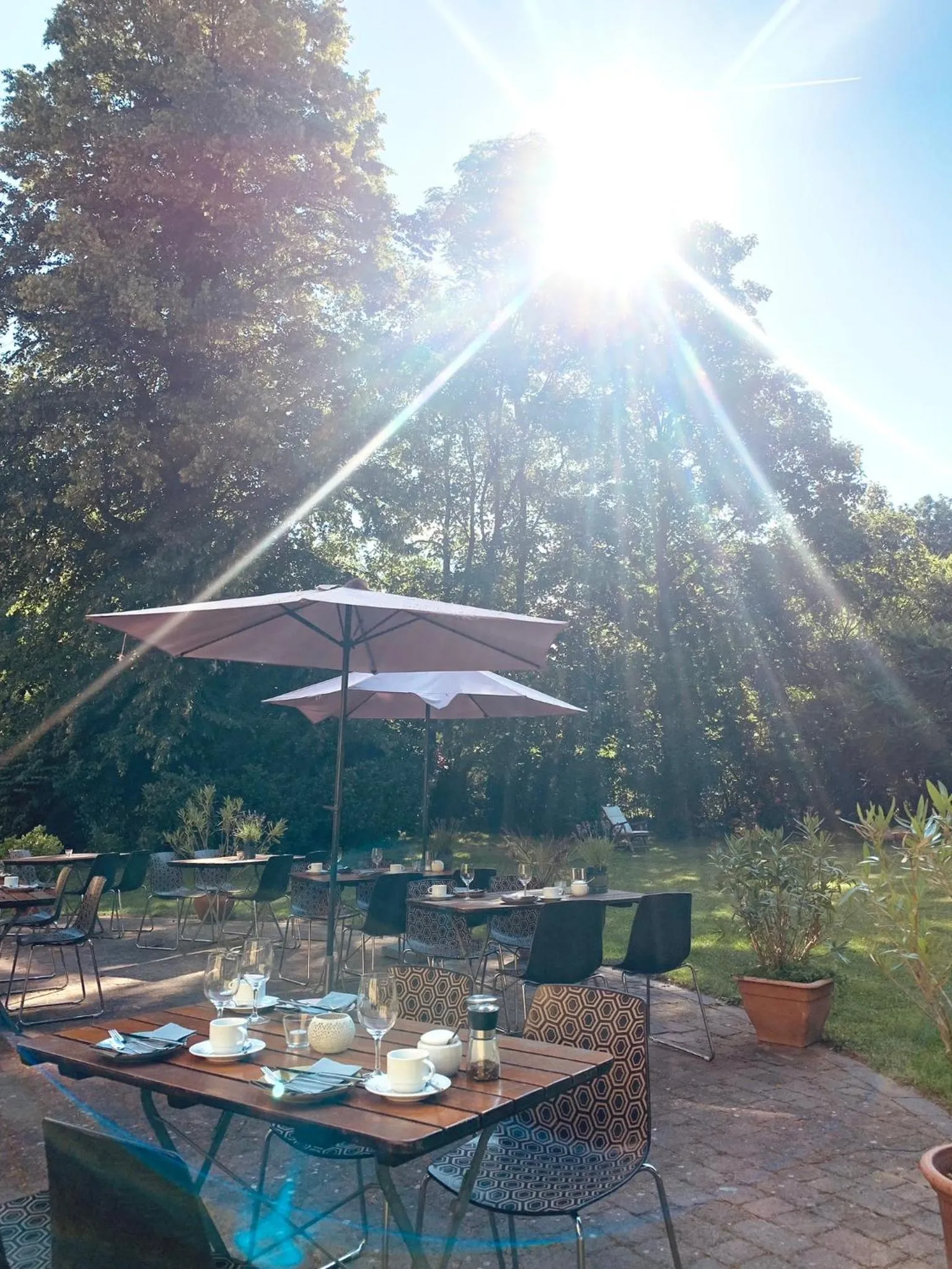 Garden view in Schloss Harkensee