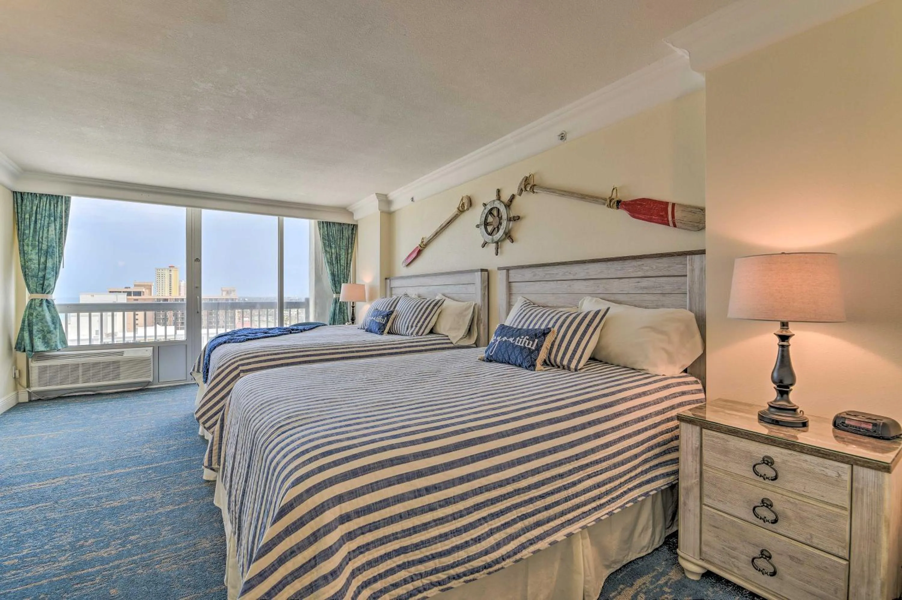 Bed in Daytona Beachfront Condo with Ocean View