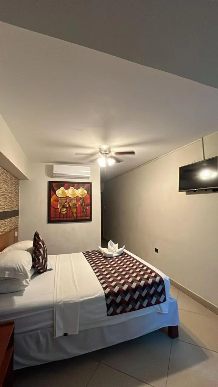 Bed in Samiria Jungle Hotel