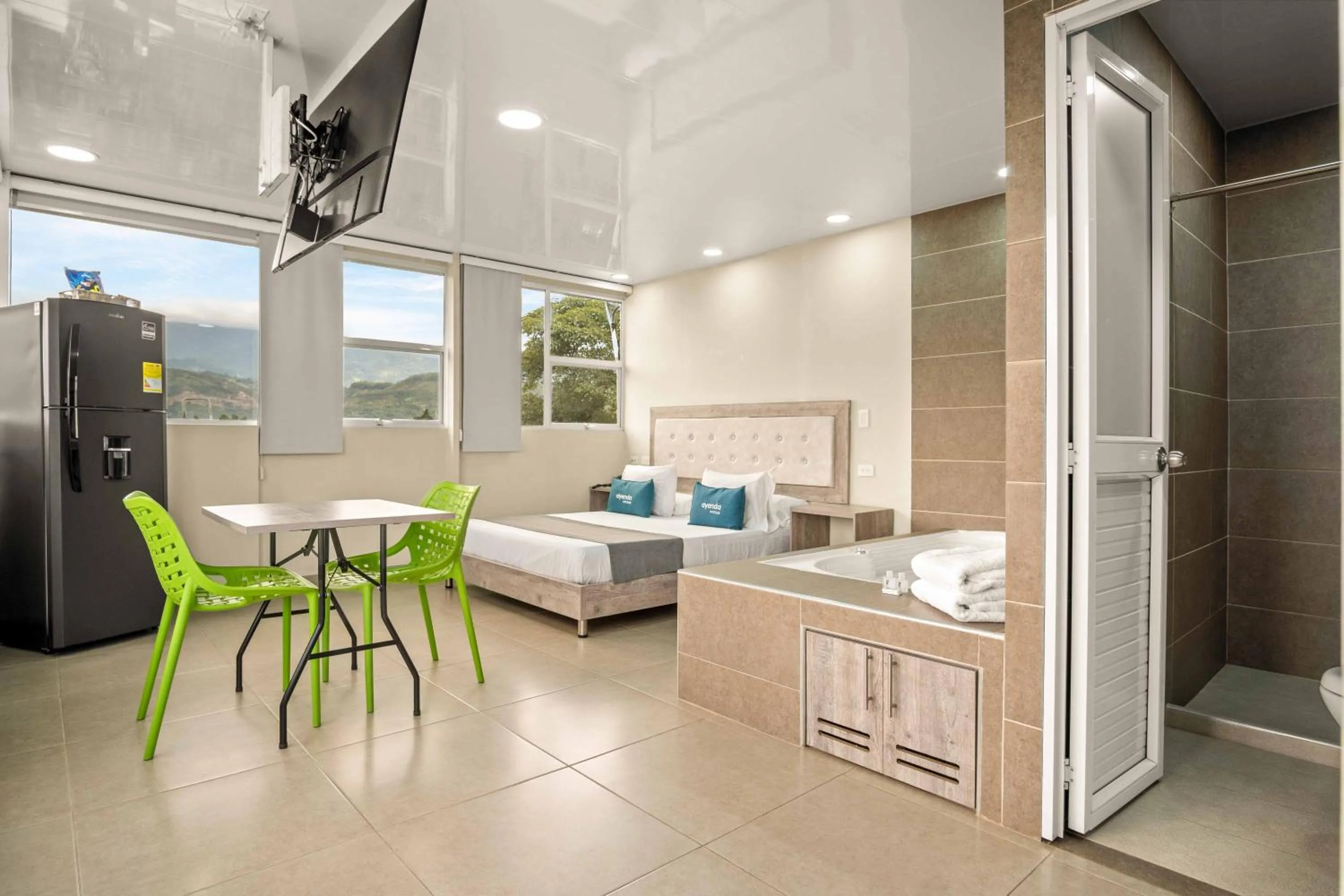 Bed in Aparta Hotel EcoSuite