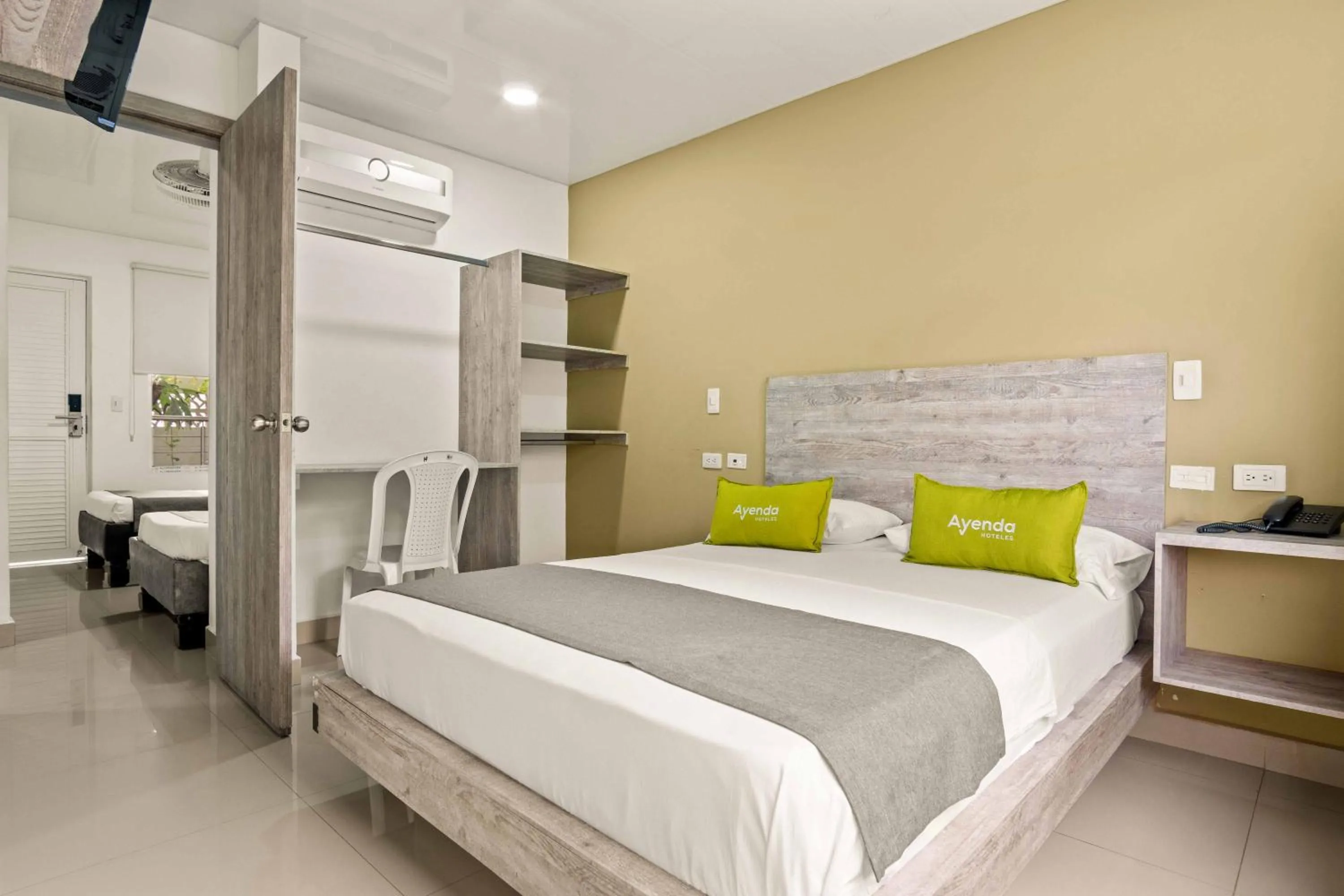 Bed in Aparta Hotel EcoSuite