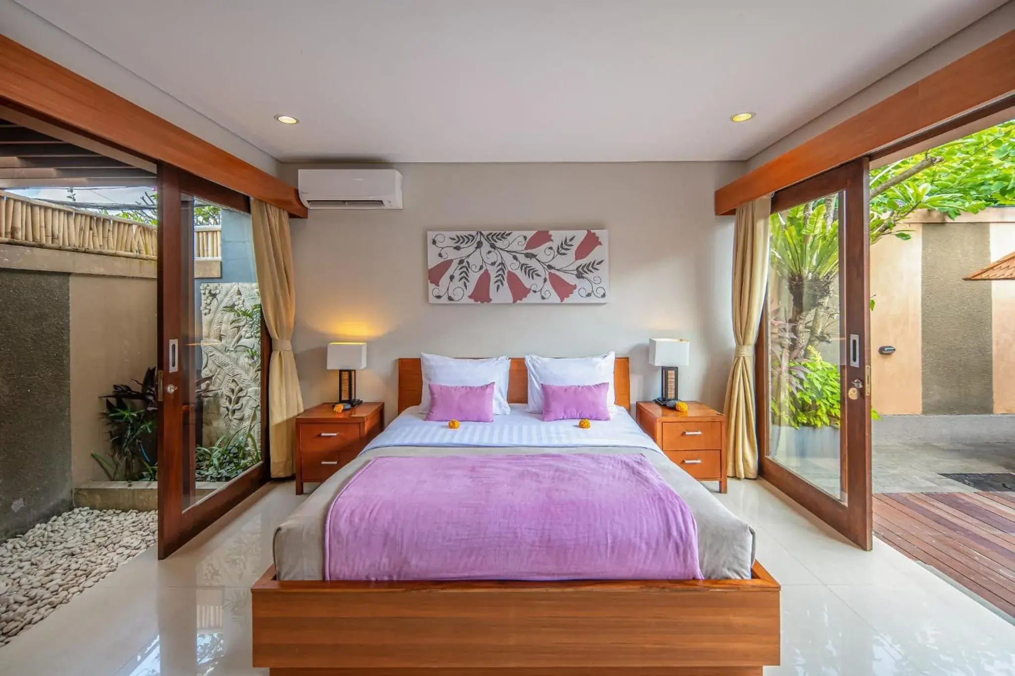 Bed in Nyanyi Sanctuary Villa Tabanan by Ini Vie Hospitality Bed in Nyanyi Sanctuary Villa Tabanan by Ini Vie Hospitality