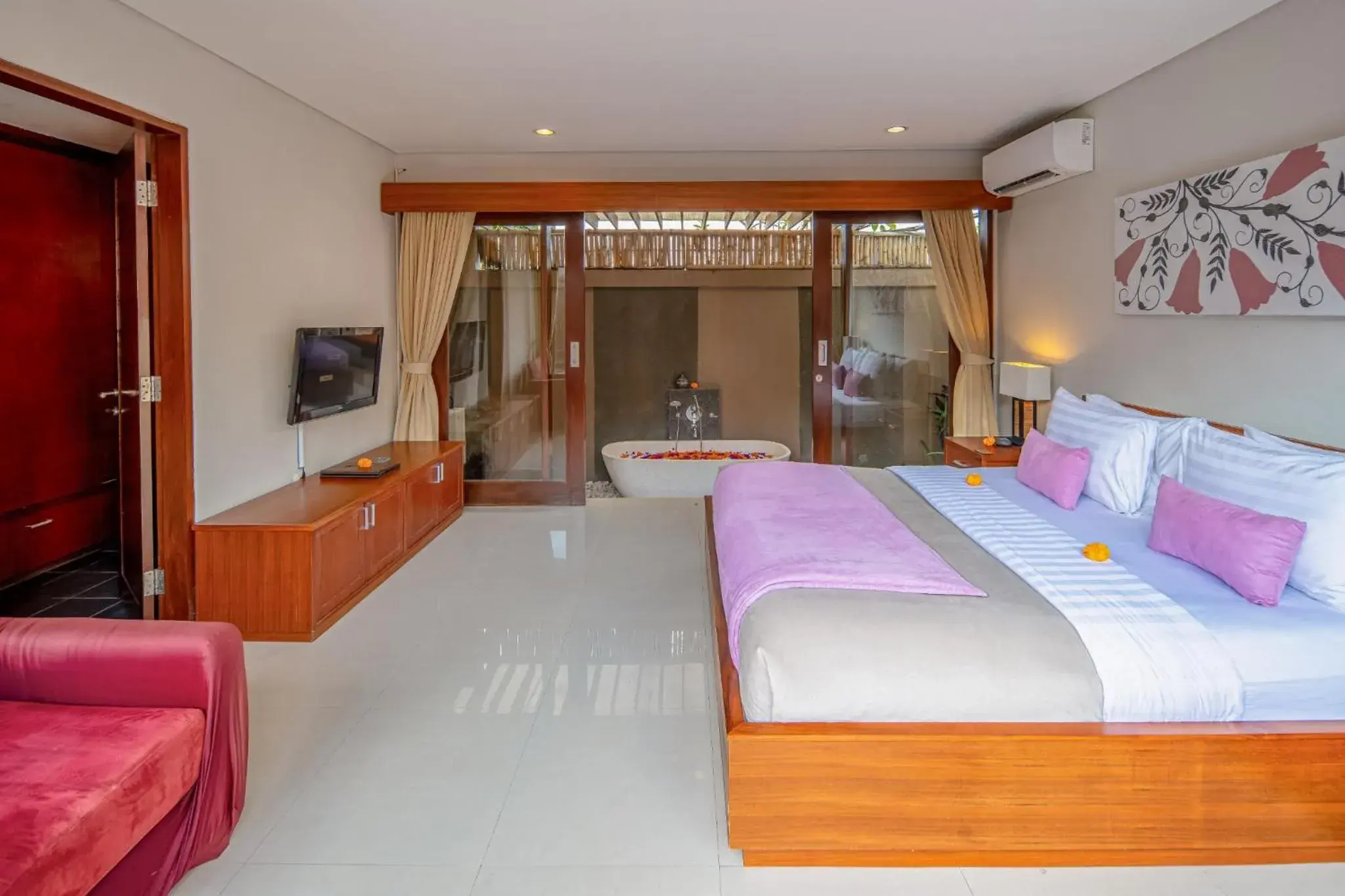 Bedroom in Nyanyi Sanctuary Villa Tabanan by Ini Vie Hospitality Bedroom in Nyanyi Sanctuary Villa Tabanan by Ini Vie Hospitality