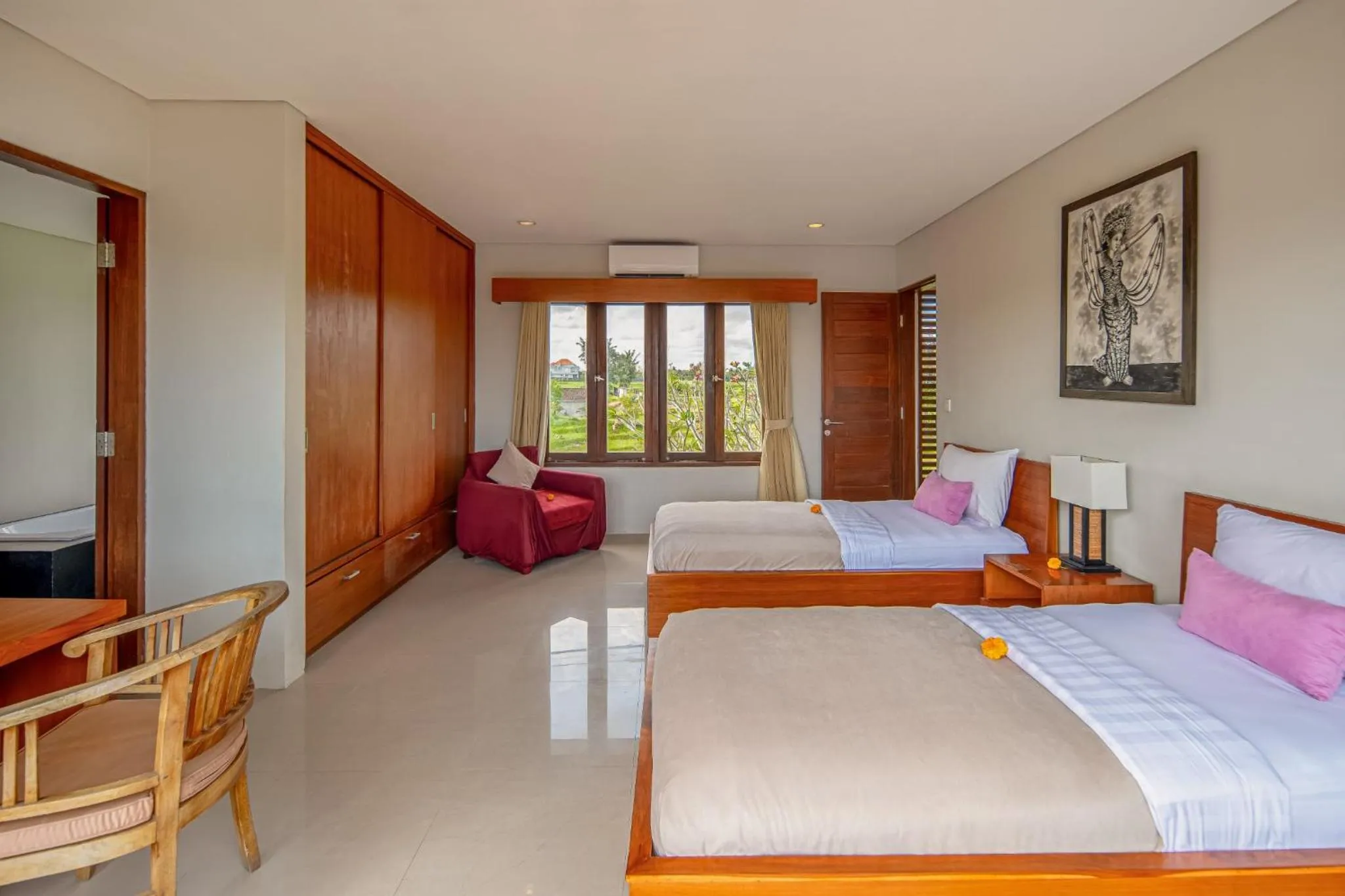 Bed in Nyanyi Sanctuary Villa Tabanan by Ini Vie Hospitality