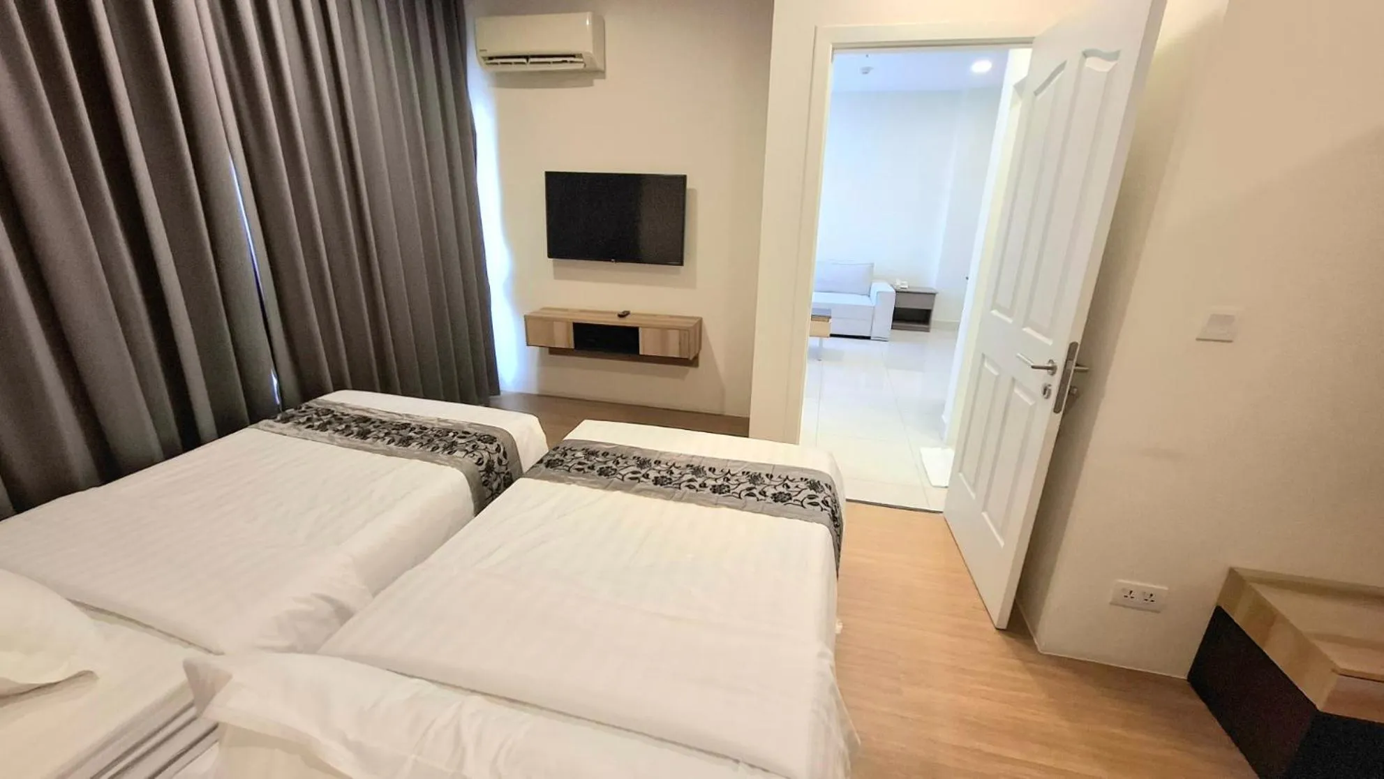 Bed in TK VIEW HOTEL & APARTMENT