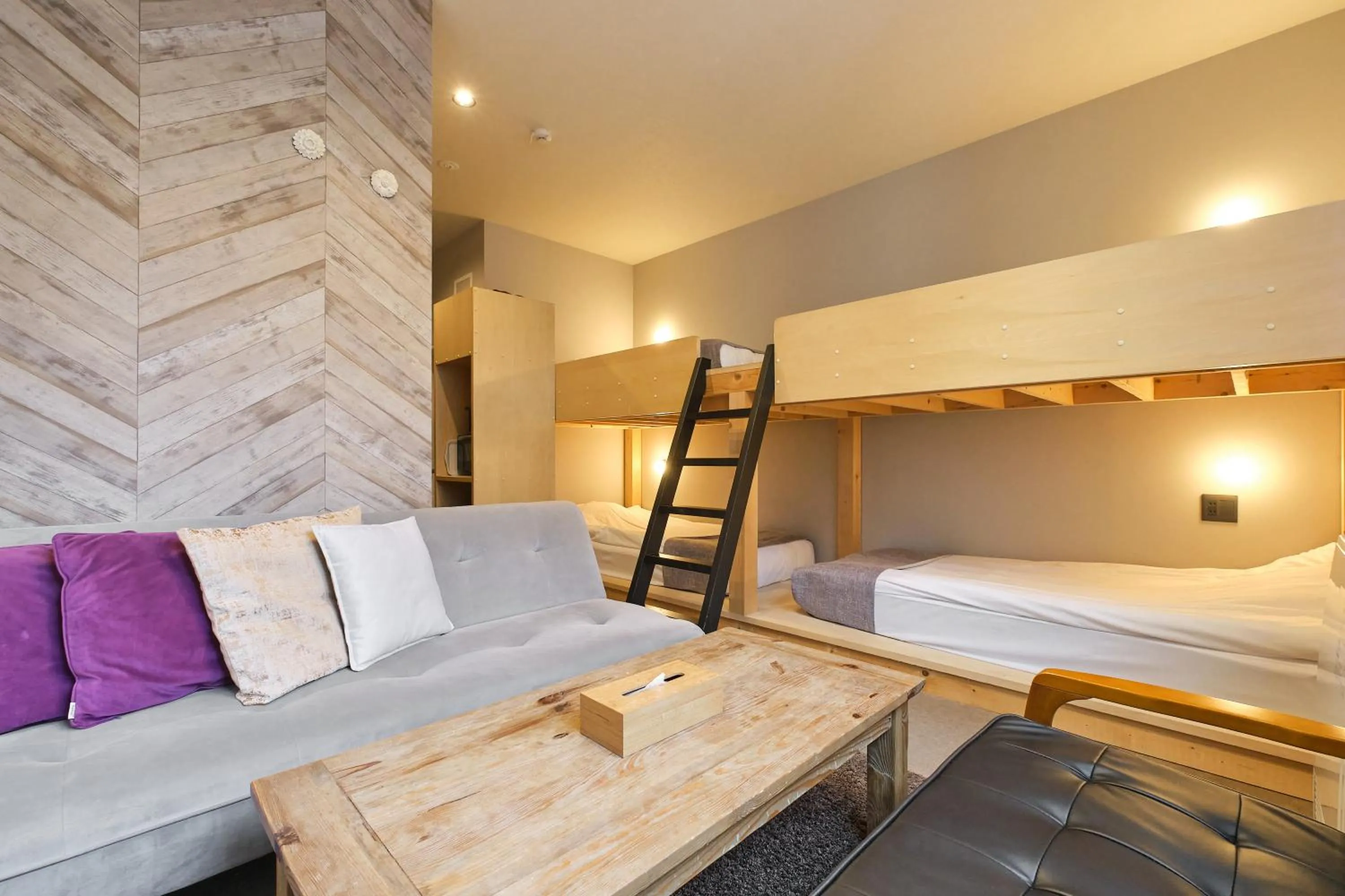 Living room, Bed in UCHI SUSUKINO WEST by Hotel Wheat