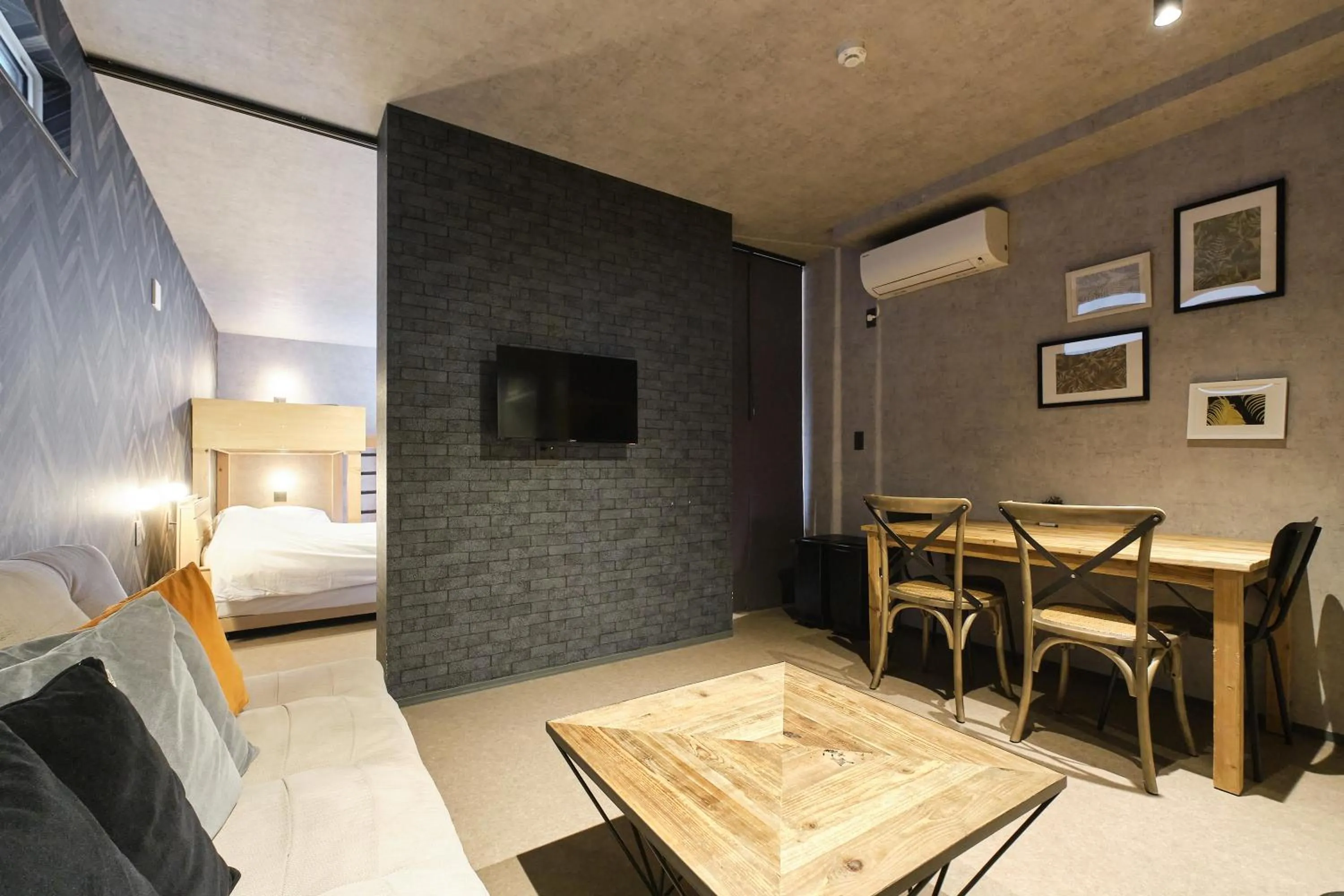 Dining area, Bed in UCHI SUSUKINO WEST by Hotel Wheat