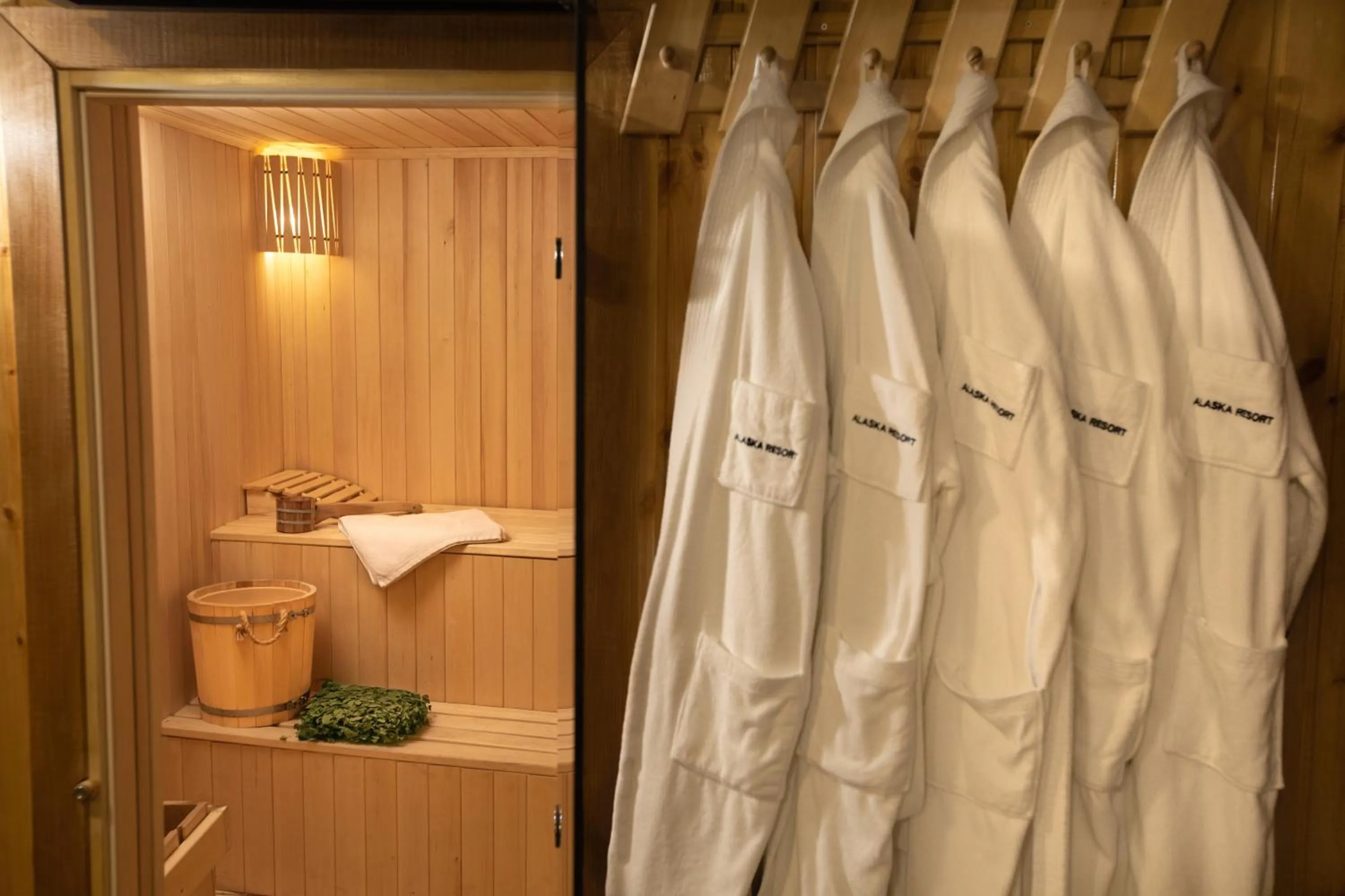 Sauna in Alaska Resort