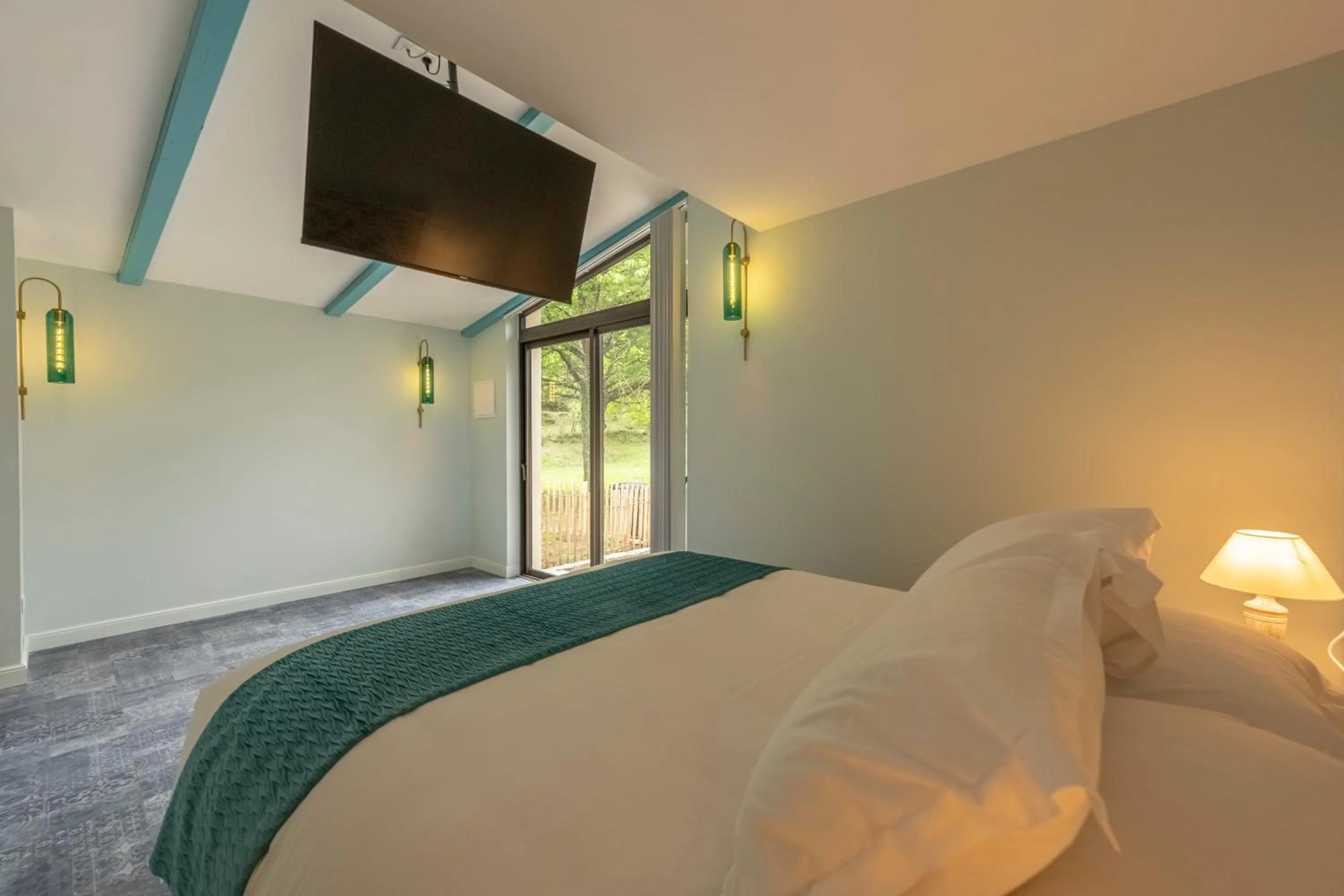Bed in Hôtel Cantu di Fiumu