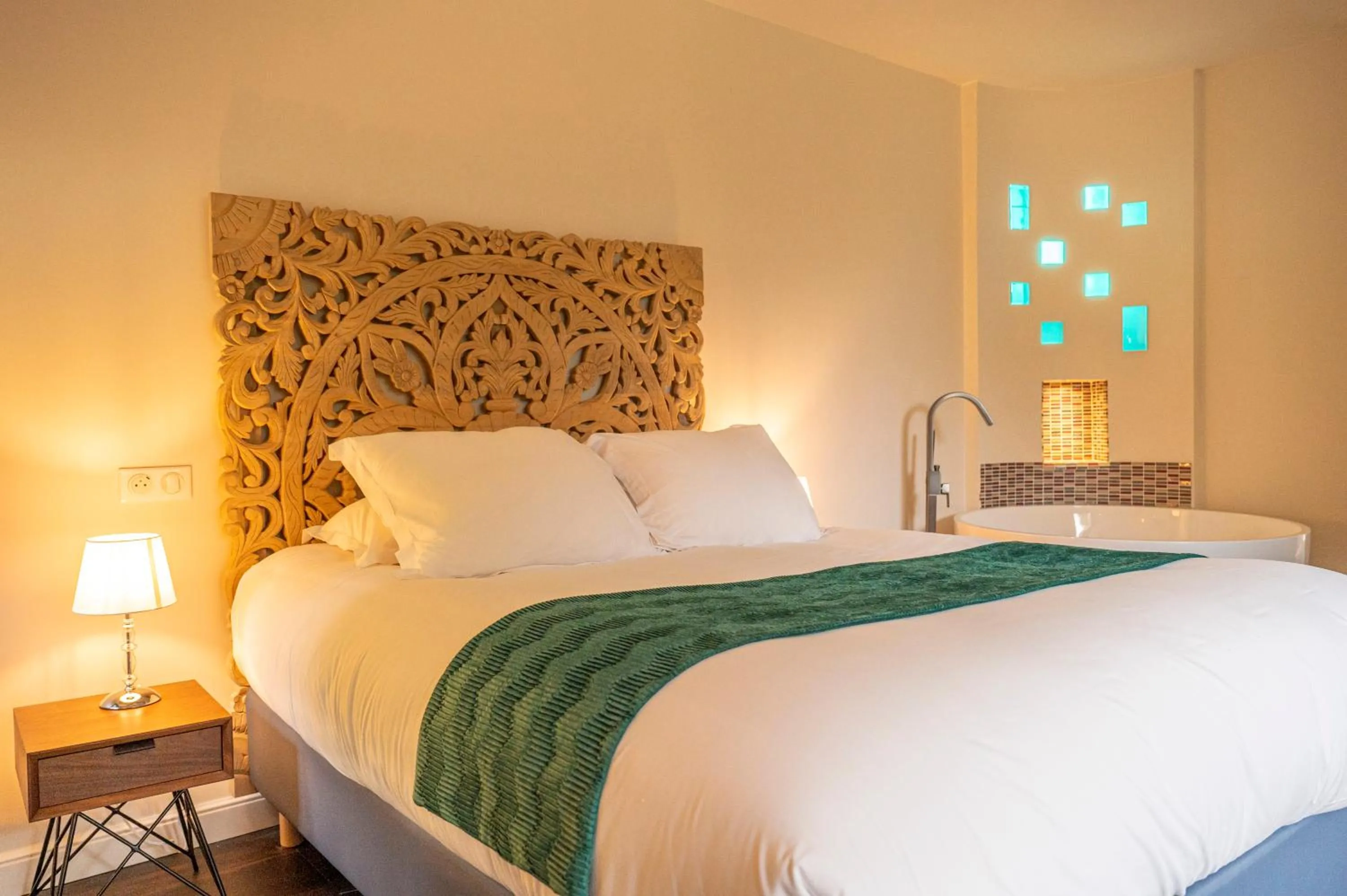 Bed in Hôtel Cantu di Fiumu