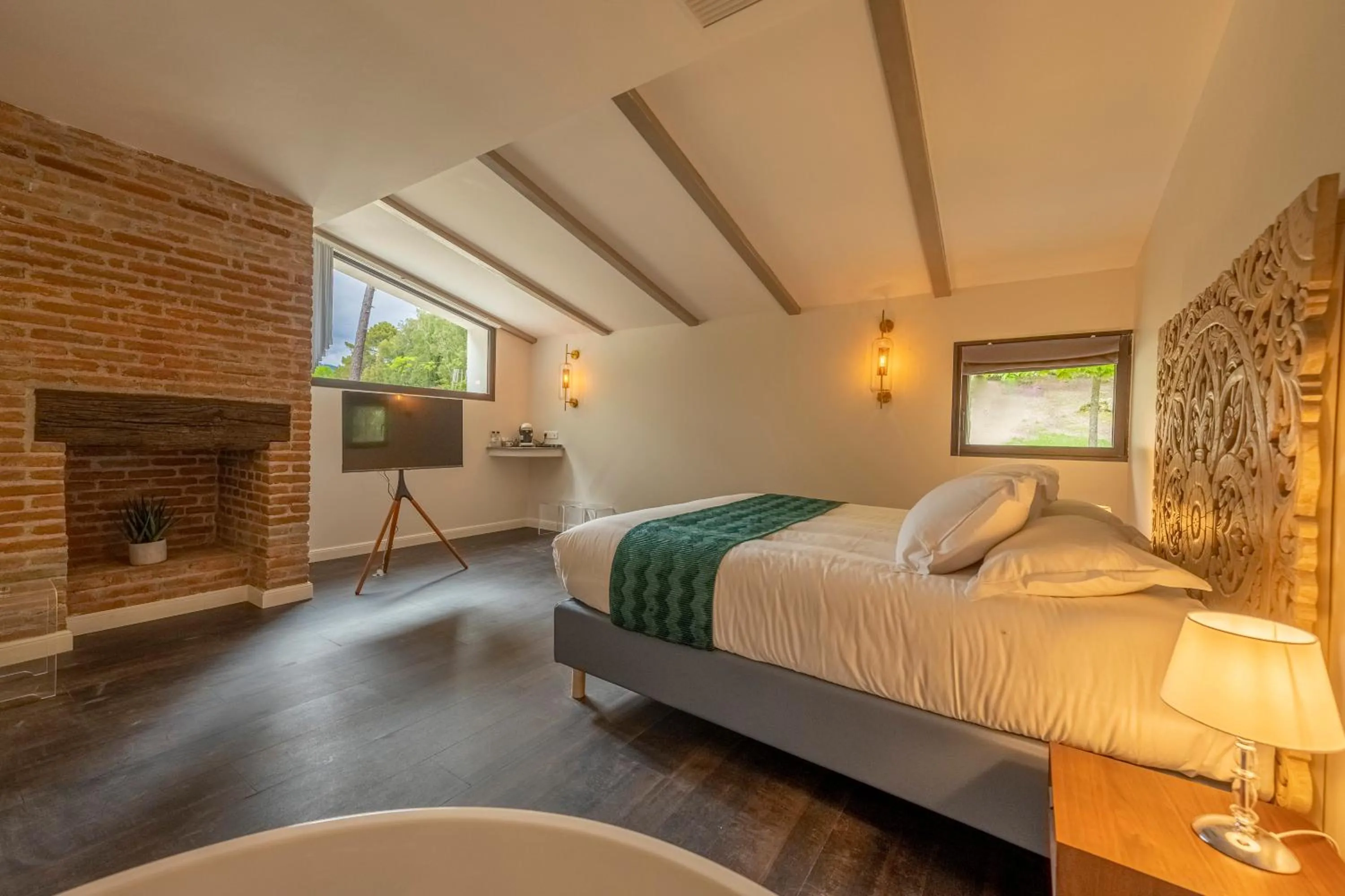 Bed in Hôtel Cantu di Fiumu
