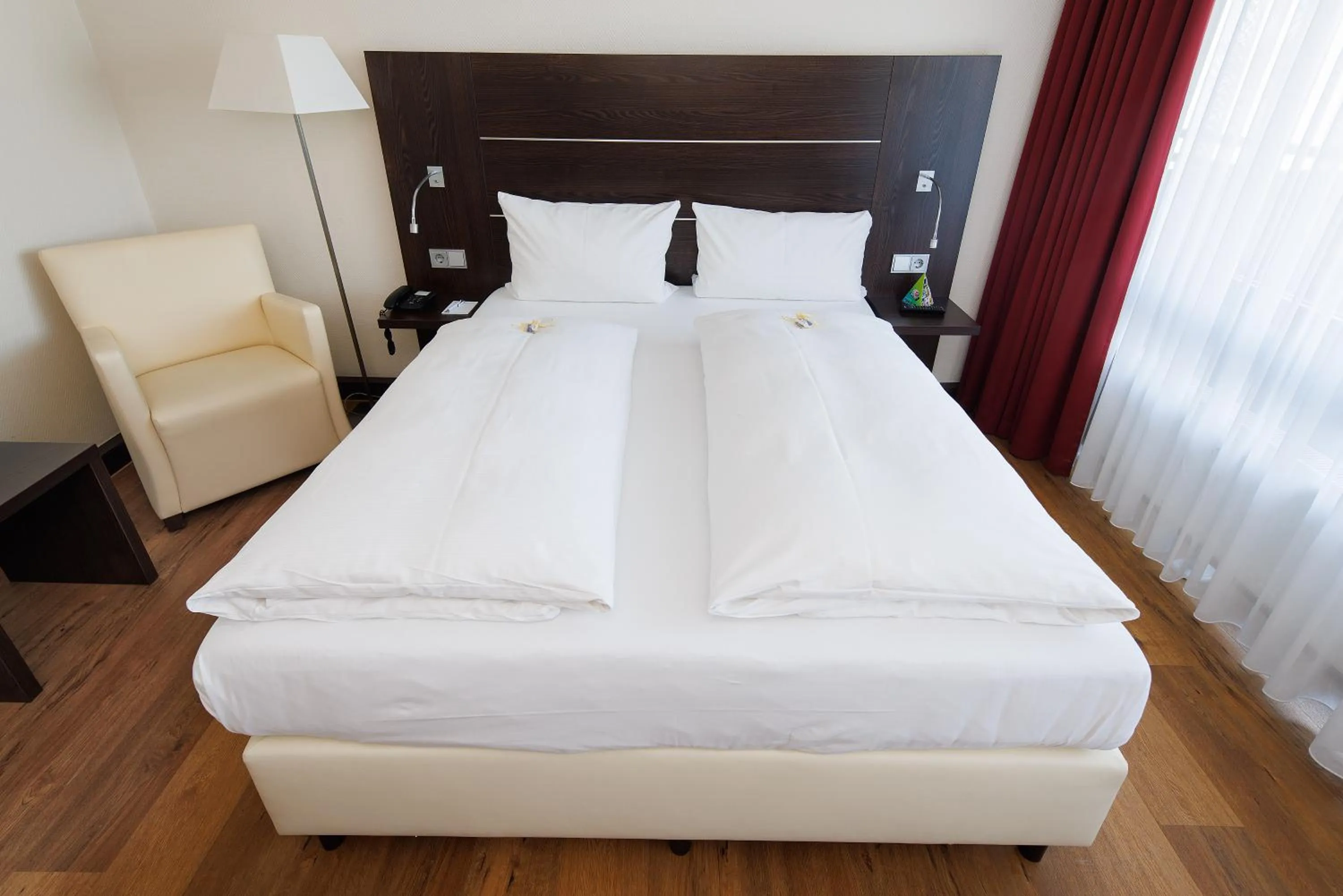 Bed in Hotel Rheingarten