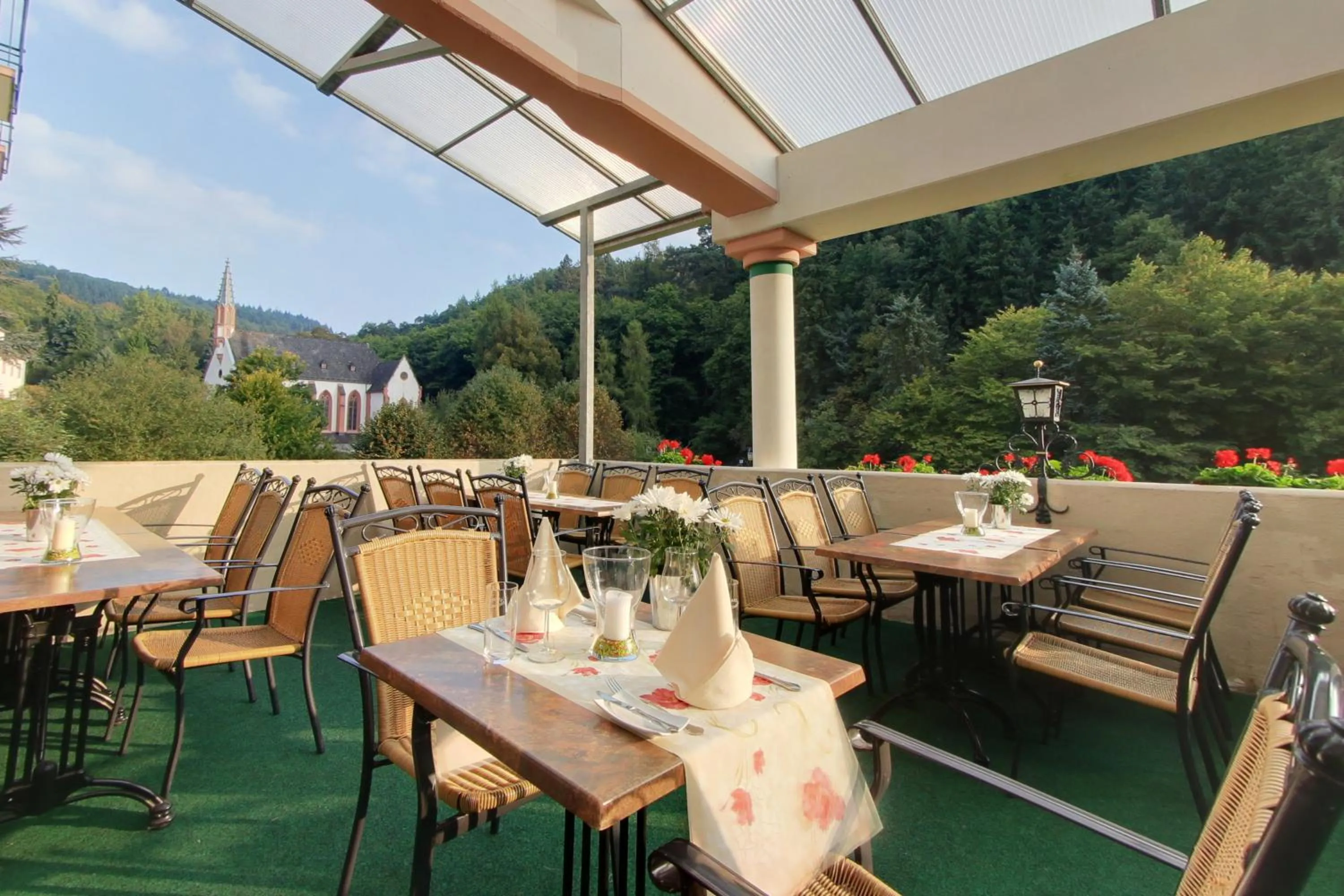 Balcony/Terrace in Akzent Waldhotel Rheingau