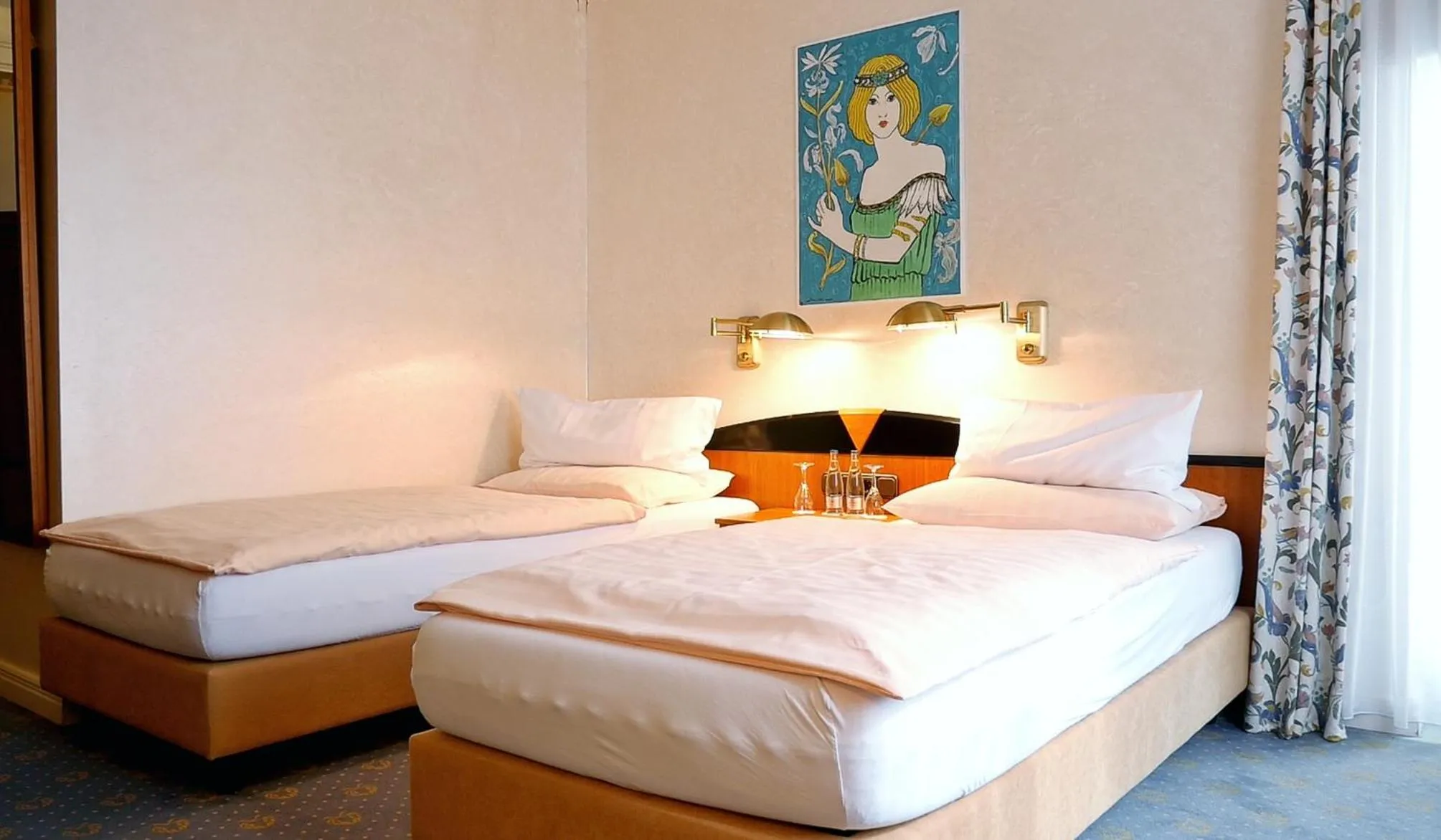 Bed in Hotel Jugendstil