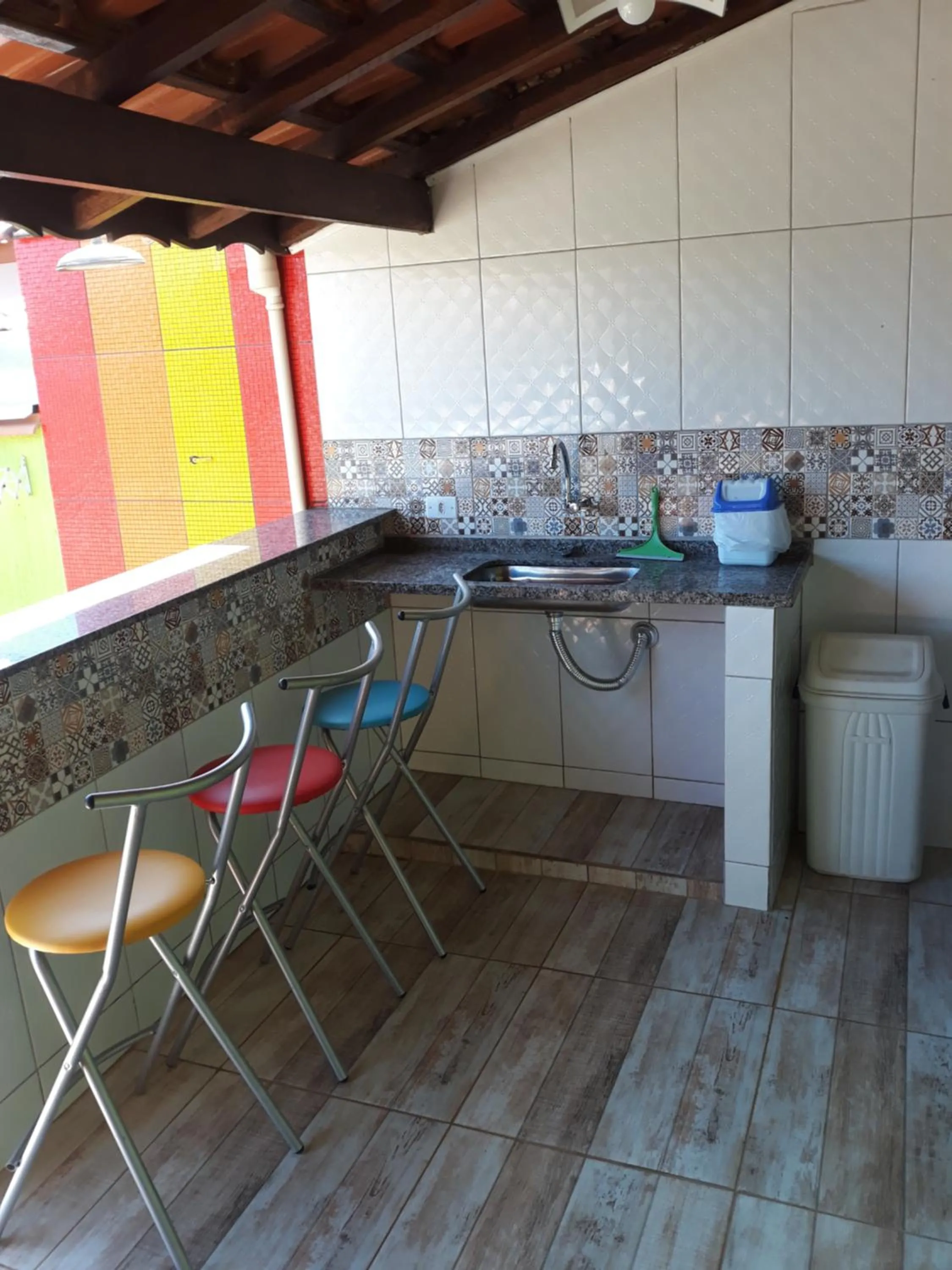 Communal kitchen in Pousada Jacare Pepira