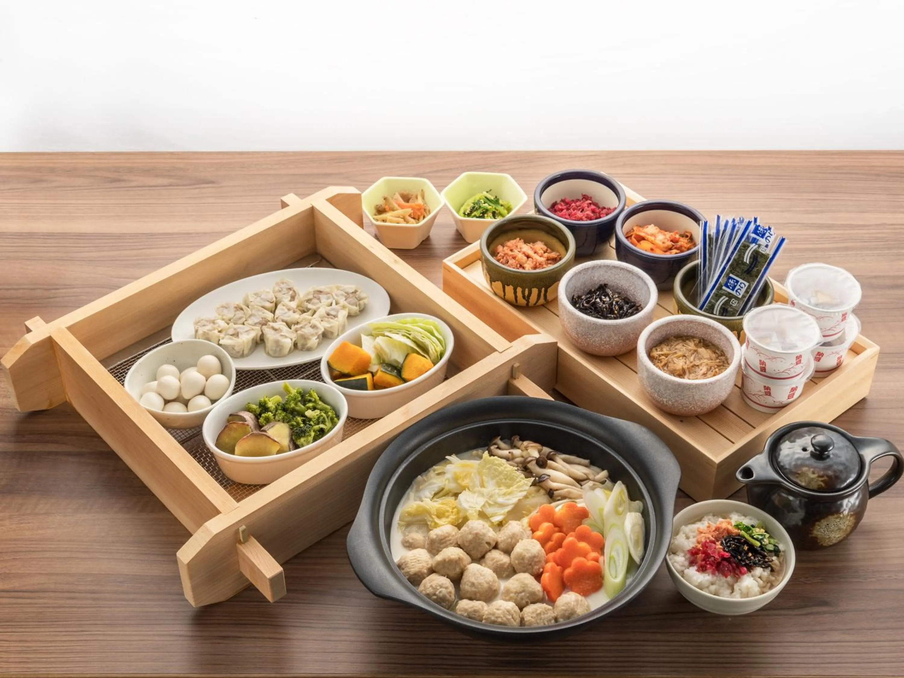 Buffet breakfast in Sotetsu Fresa Inn Chiba Kashiwa