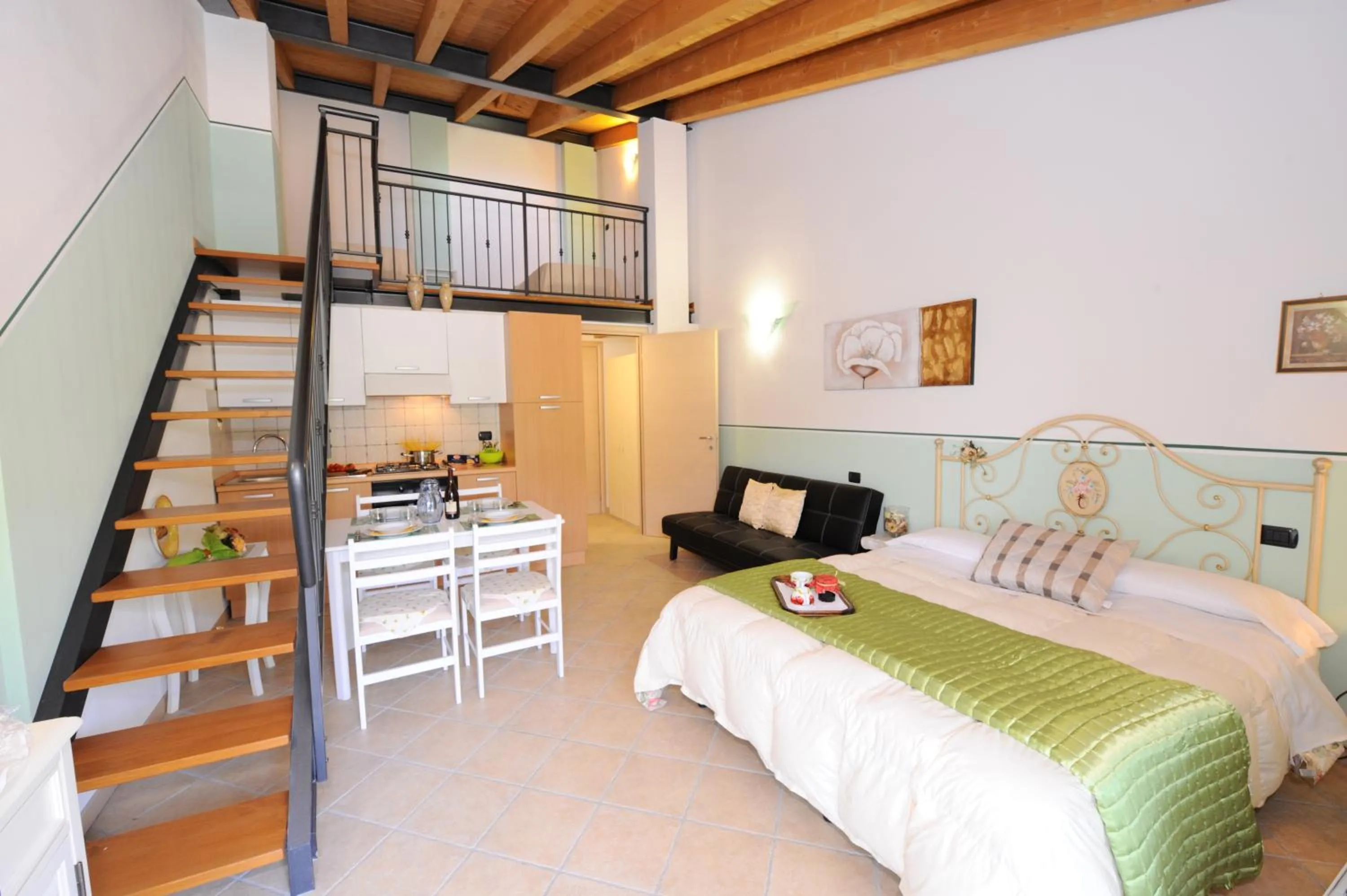 Kitchen or kitchenette, Bed in Agriturismo Terra E Sole