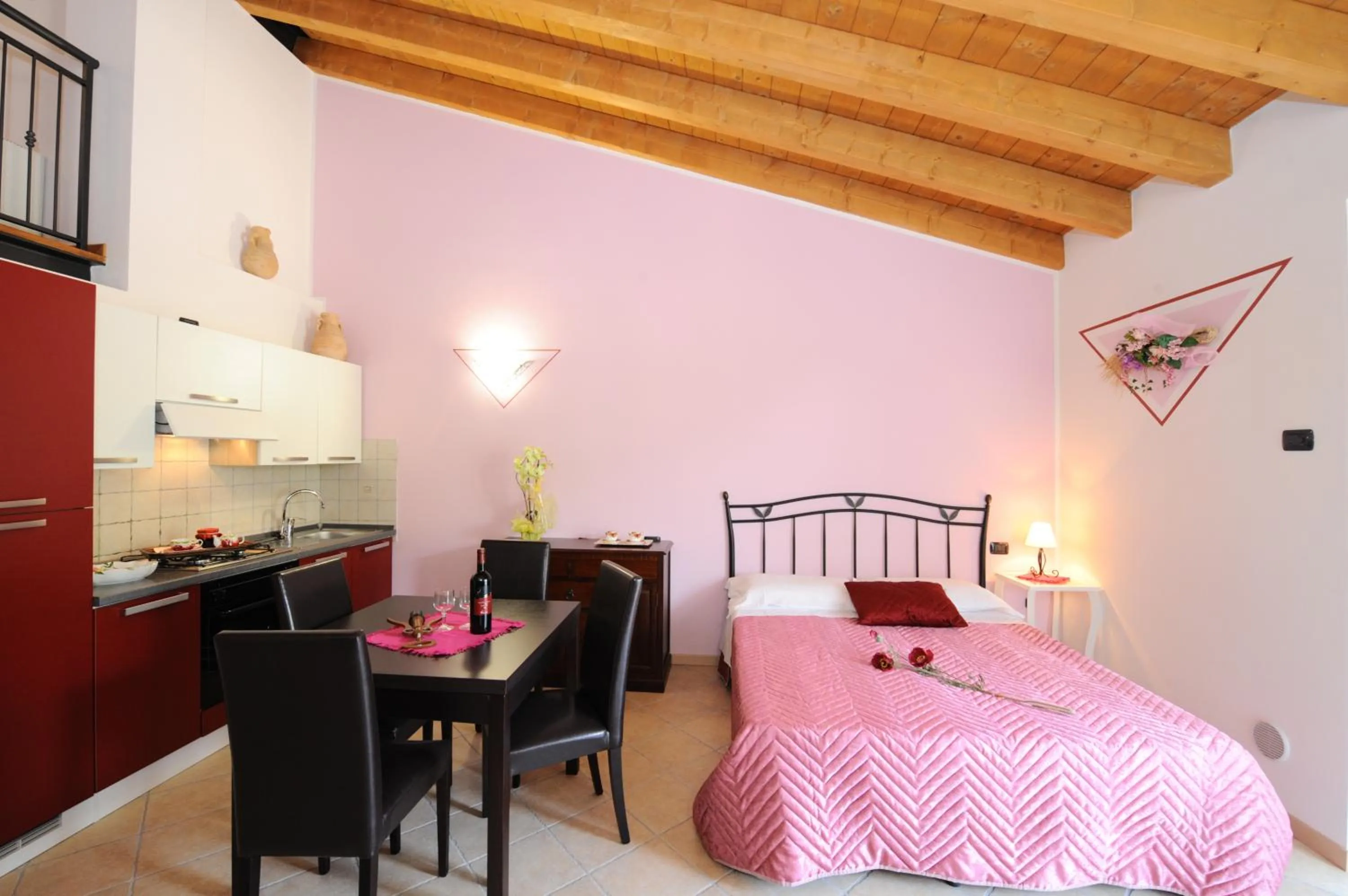 Kitchen or kitchenette, Bed in Agriturismo Terra E Sole