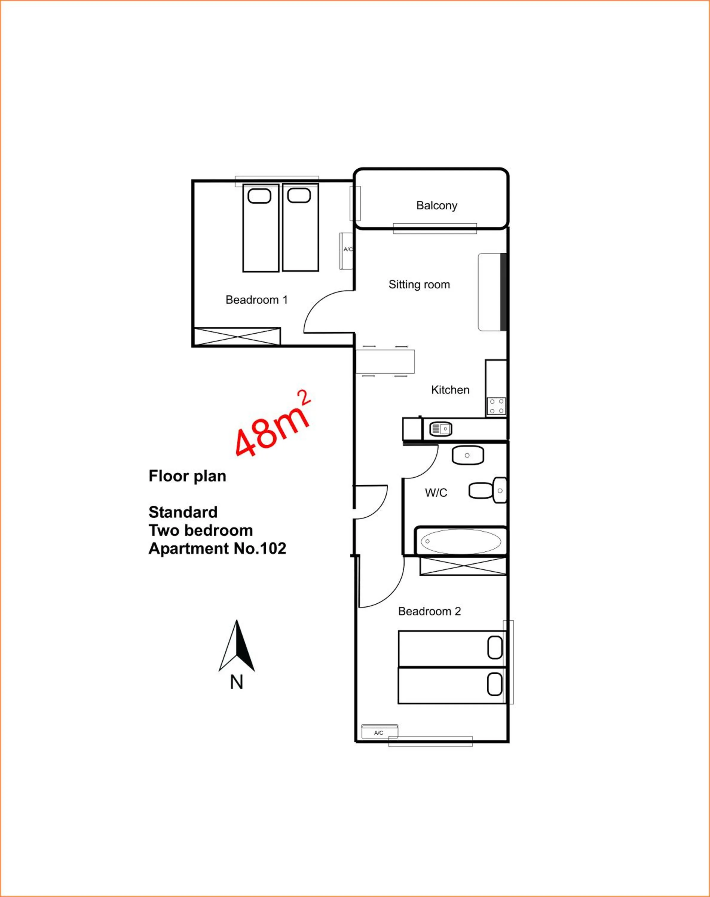 Floor plan in Elenapa Holiday Apartments