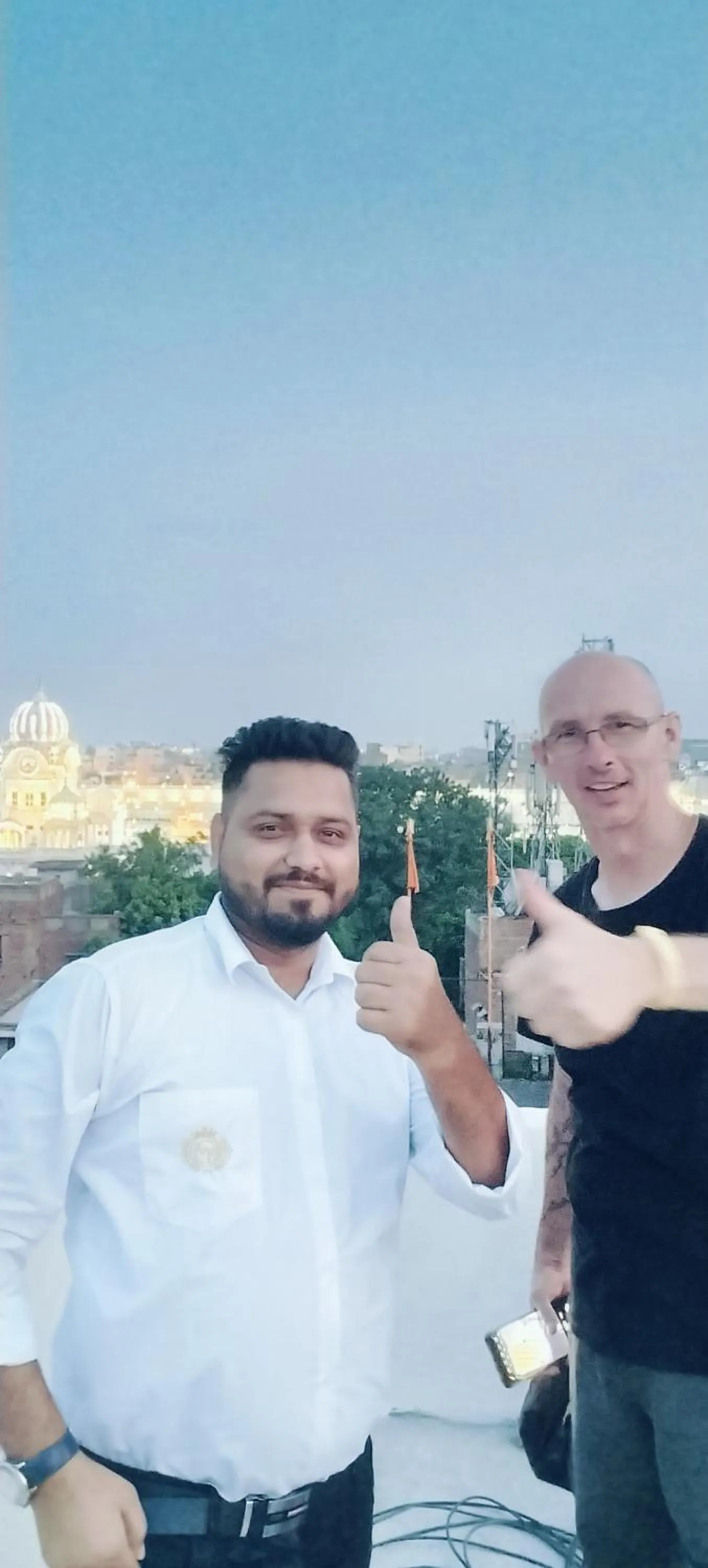 Balcony/Terrace in Hotel Heaven View - 50m From Golden Temple