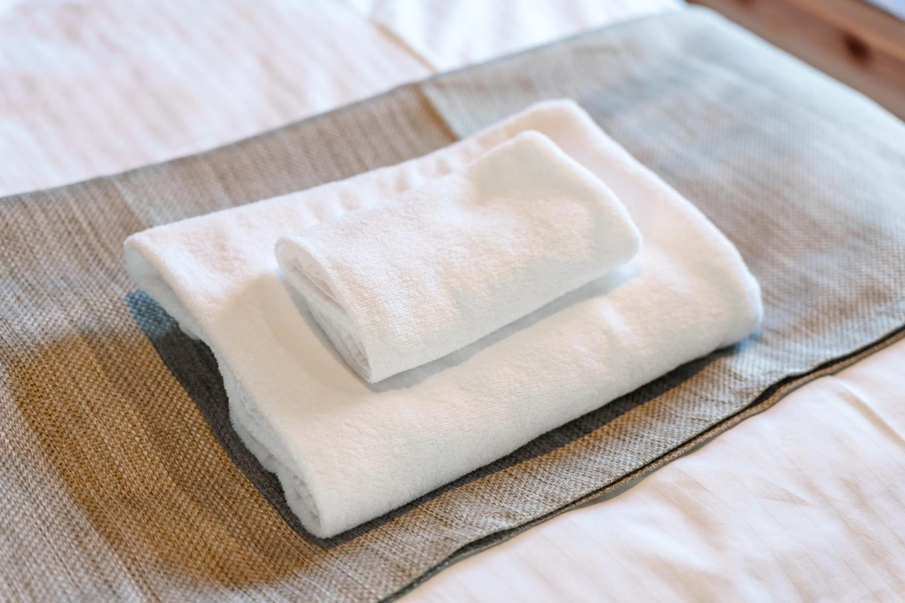 towels, Bed in BAKURO - DOYANEN HOTELs