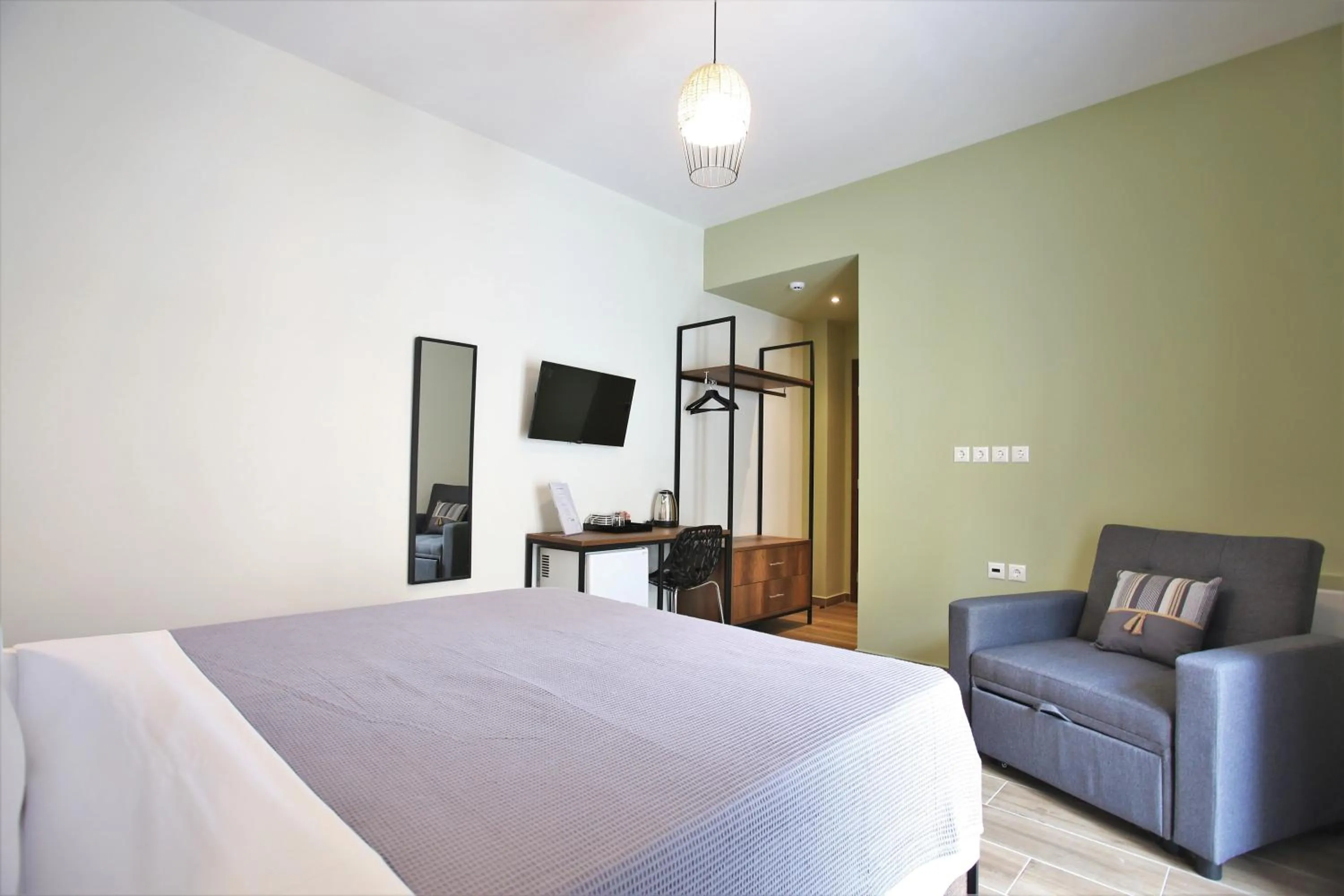 Photo of the whole room, Bed in Aethon Airport Project-FREE SHUTTLE by GK Properties