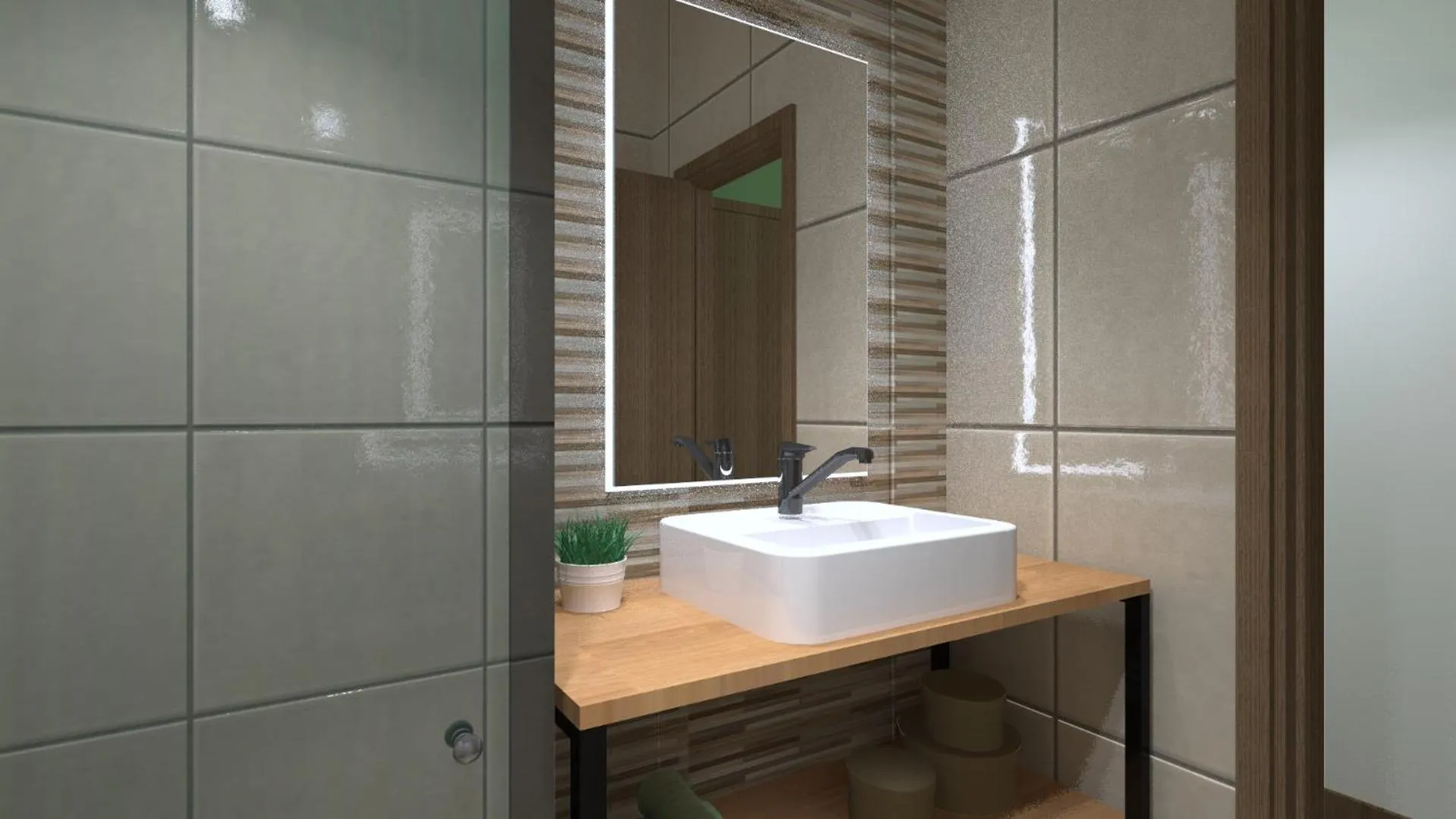 Bathroom in Aethon Airport Project-FREE SHUTTLE by GK Properties
