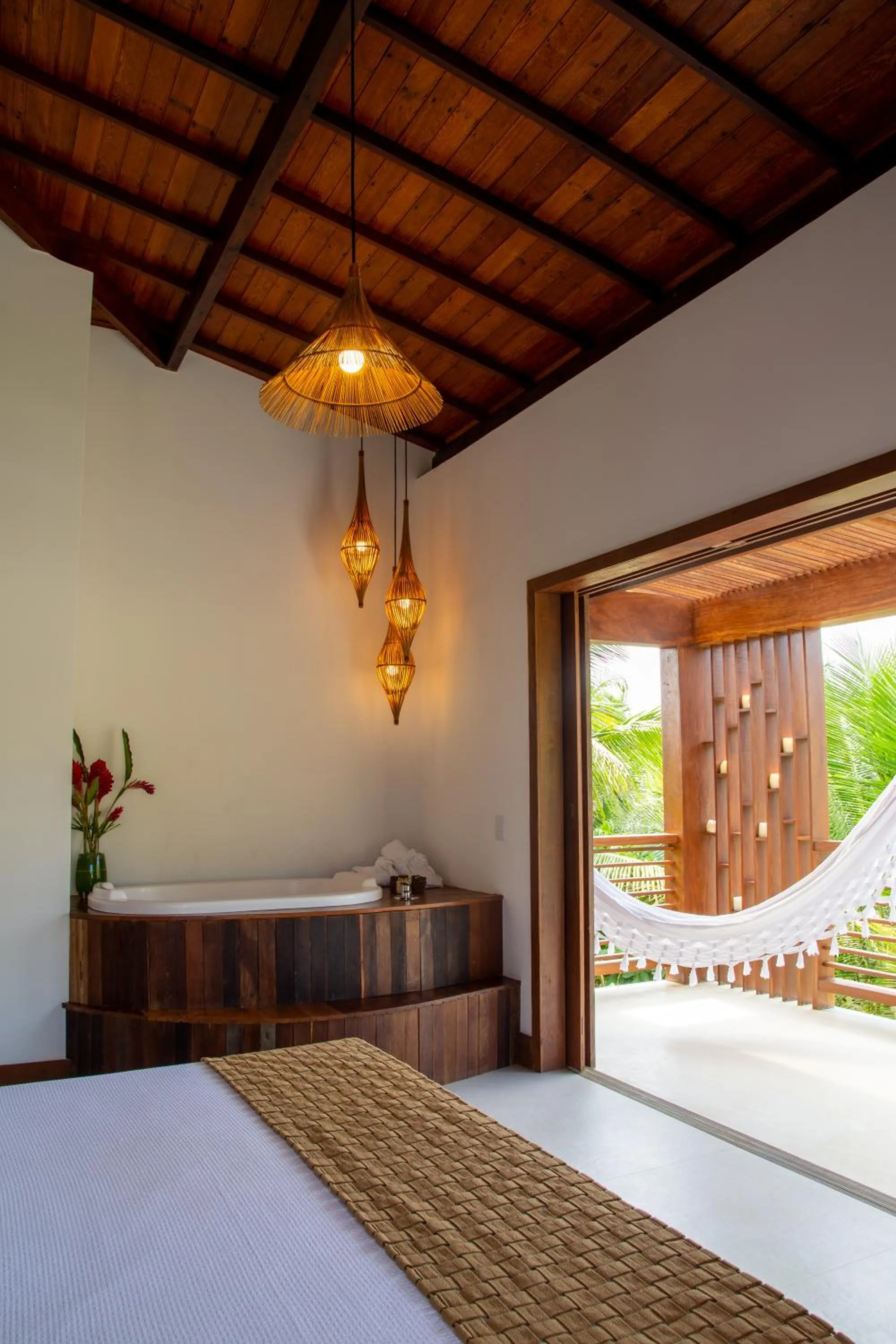 Bed in Pousada Encanto da Lua