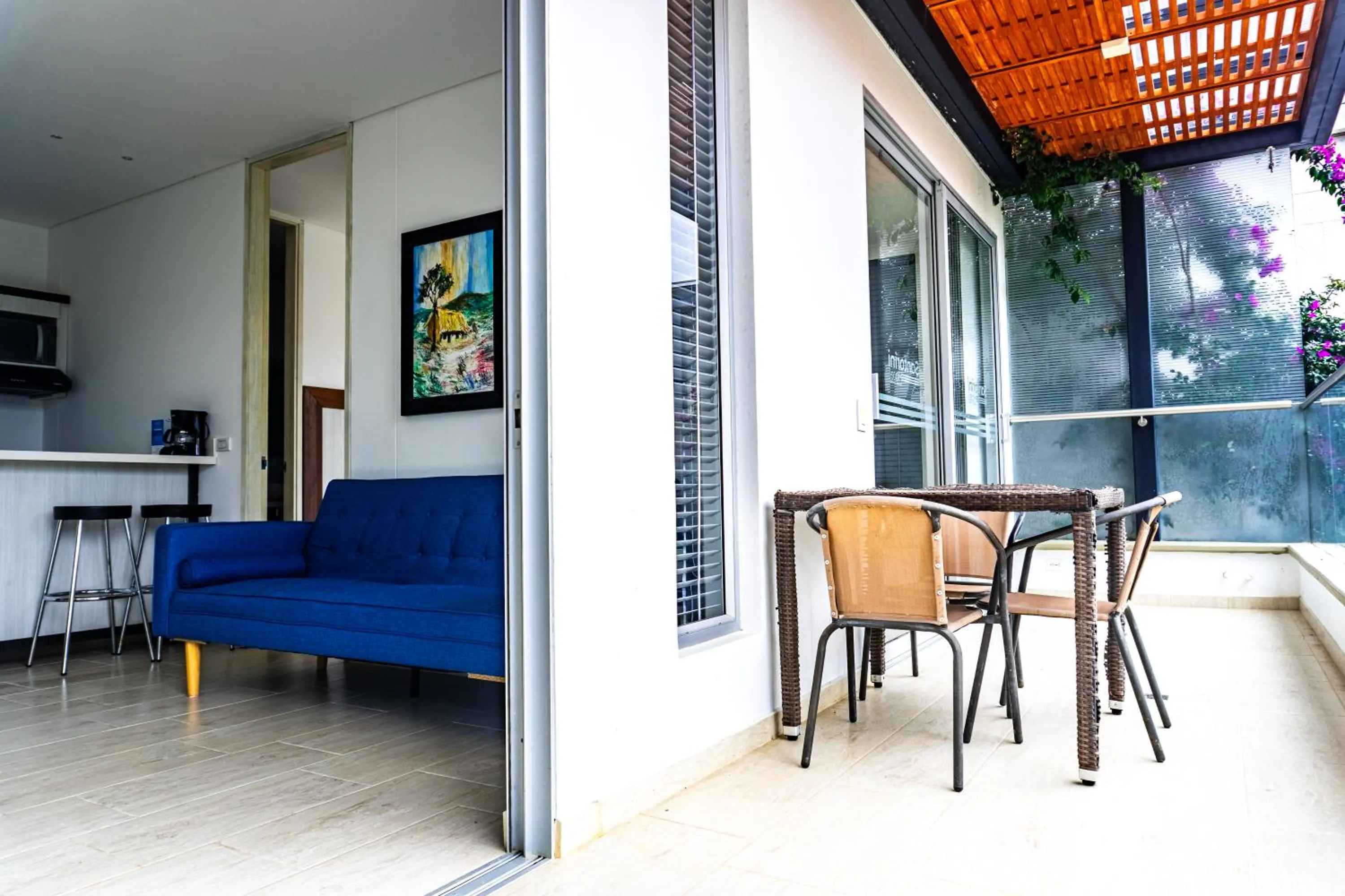Living room in Hotel Santorini