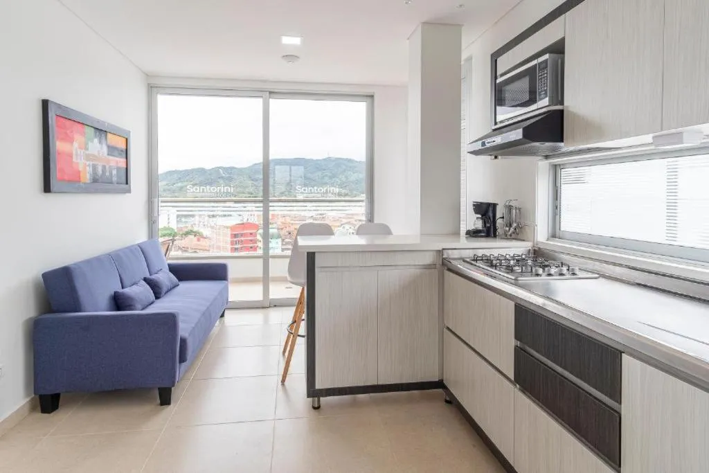 Kitchen or kitchenette in Hotel Santorini