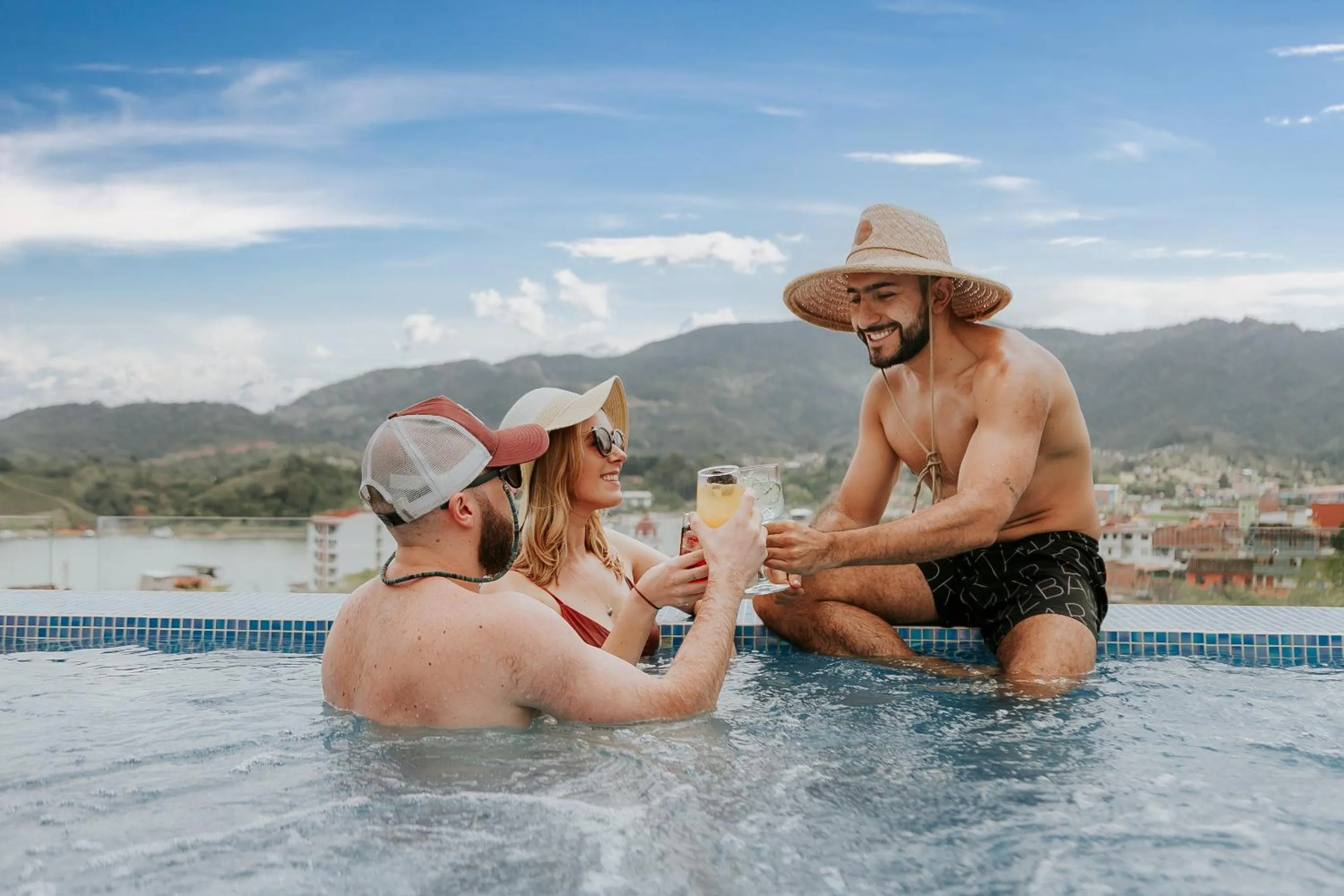 group of guests in Hotel Santorini