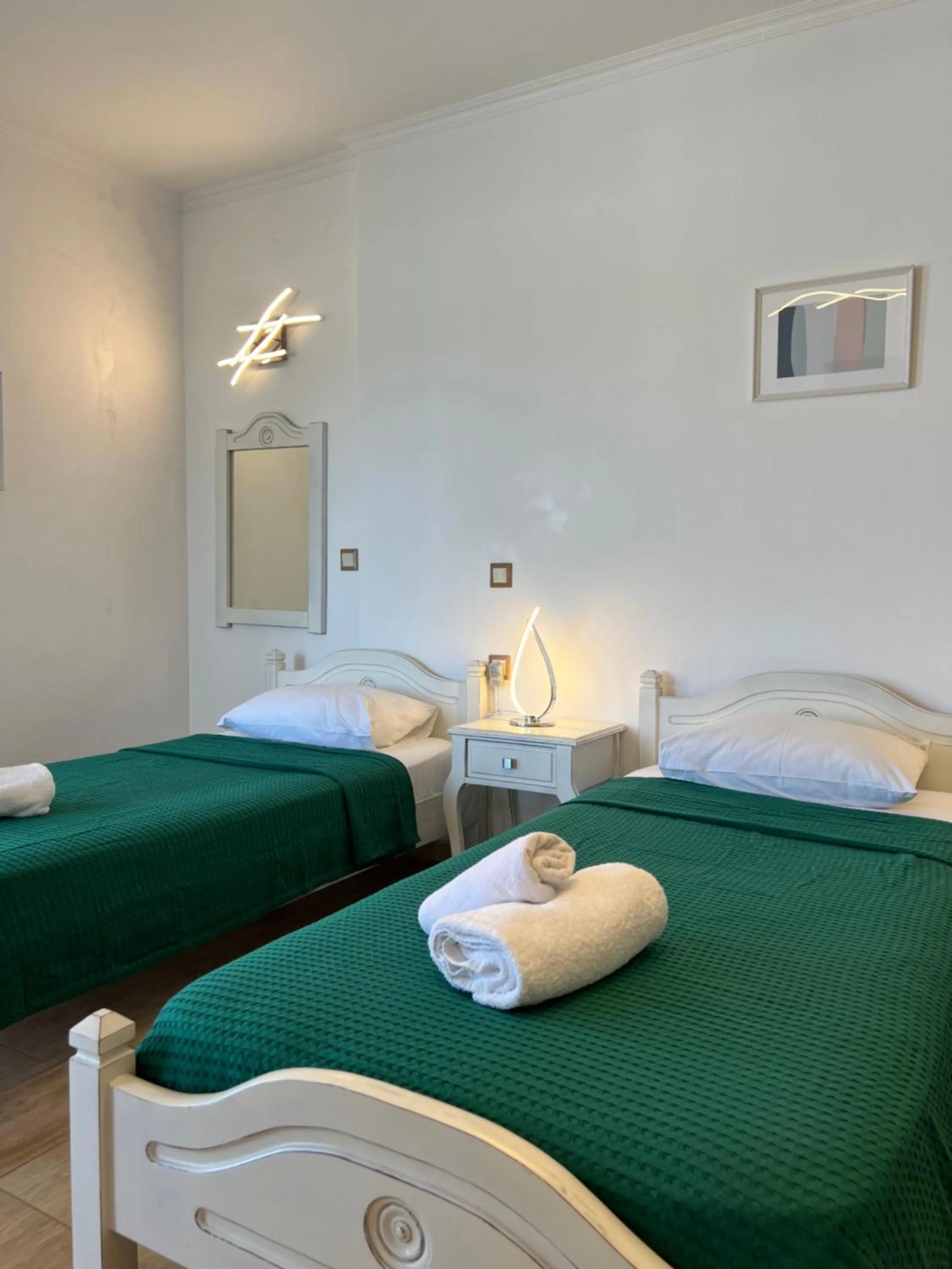 Bed in Katerina Apartments & Studios