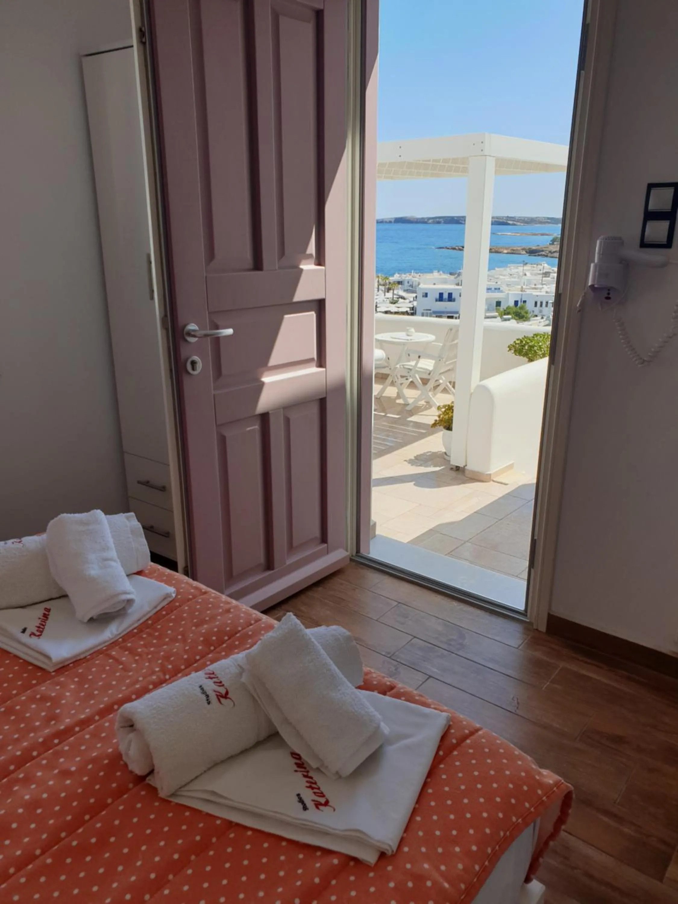 Sea view, Bed in Katerina Apartments & Studios