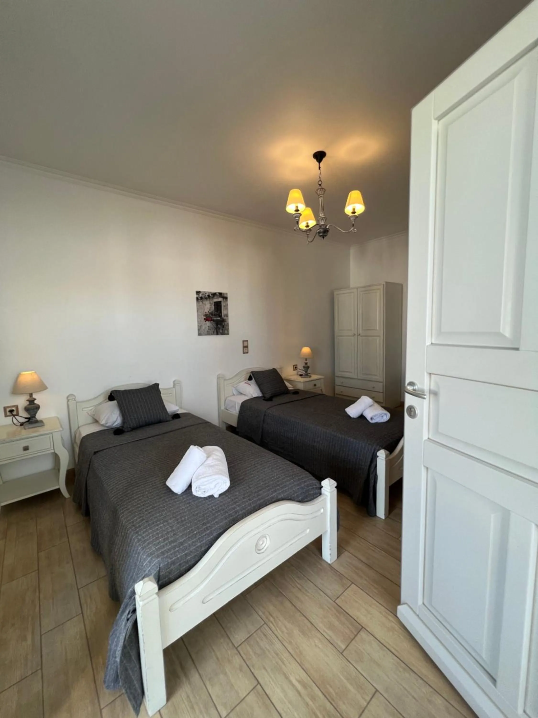 Bed in Katerina Apartments & Studios