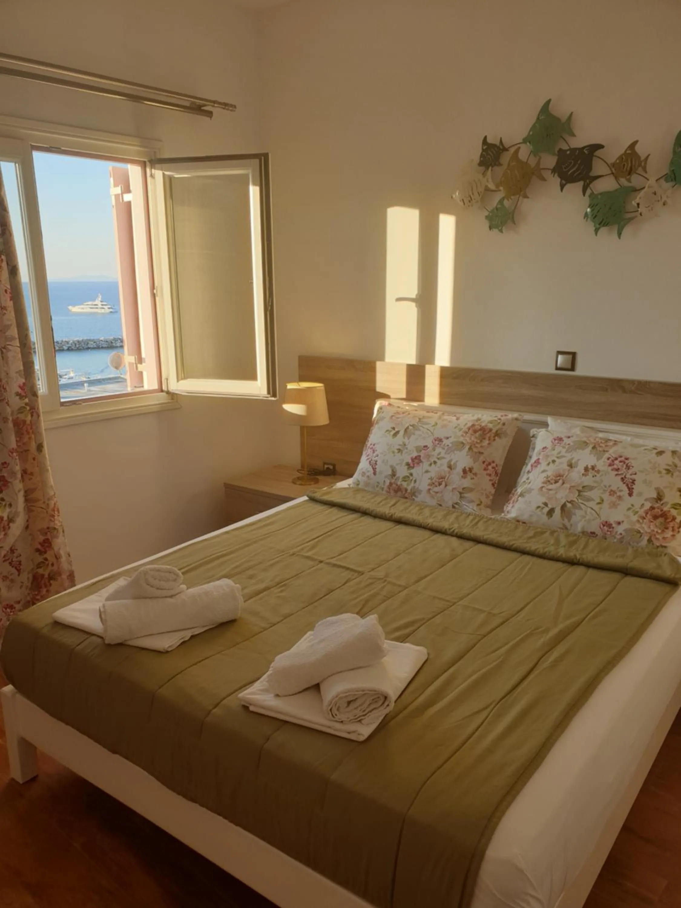 City view, Bed in Katerina Apartments & Studios