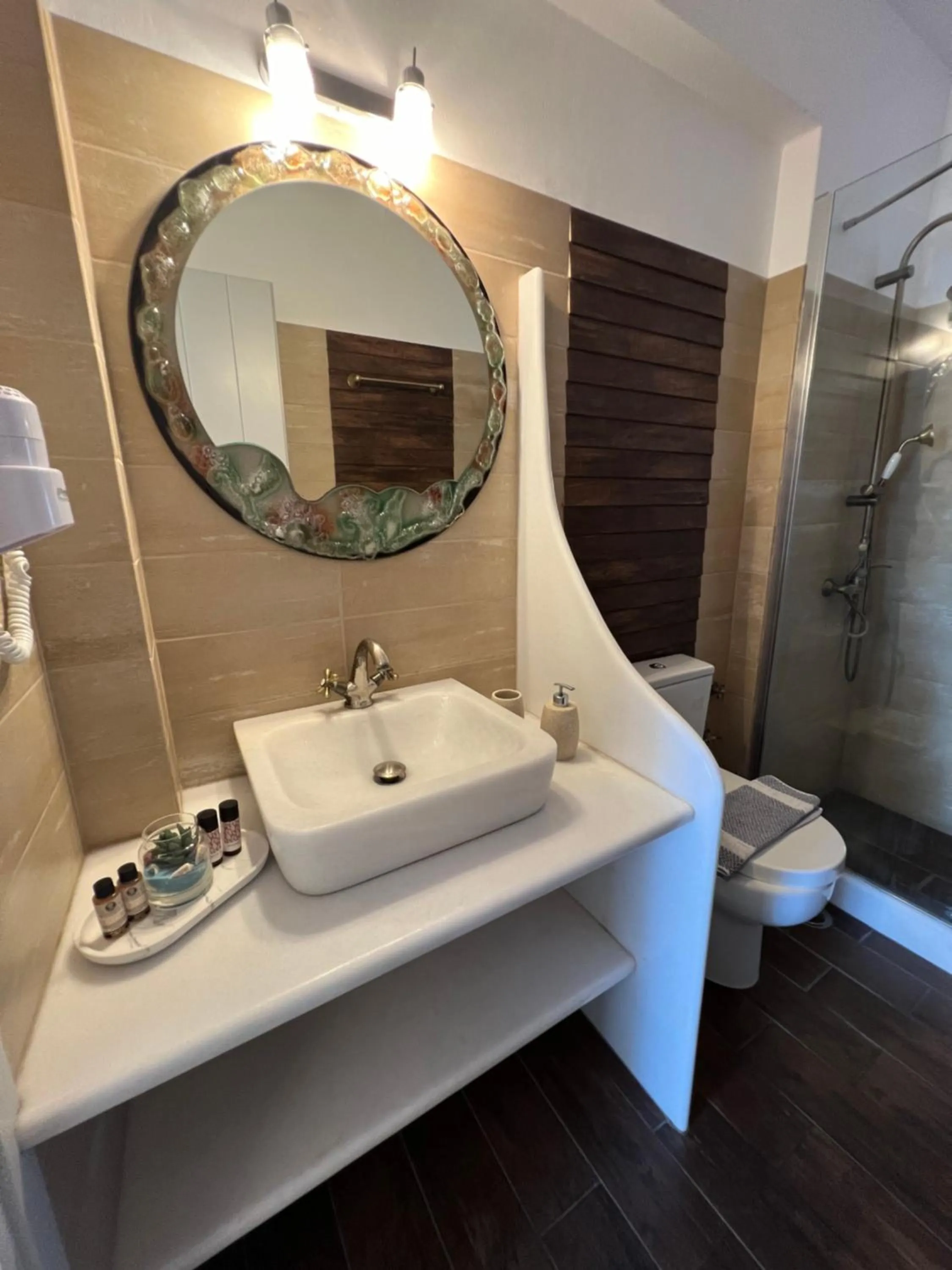 Shower in Katerina Apartments & Studios